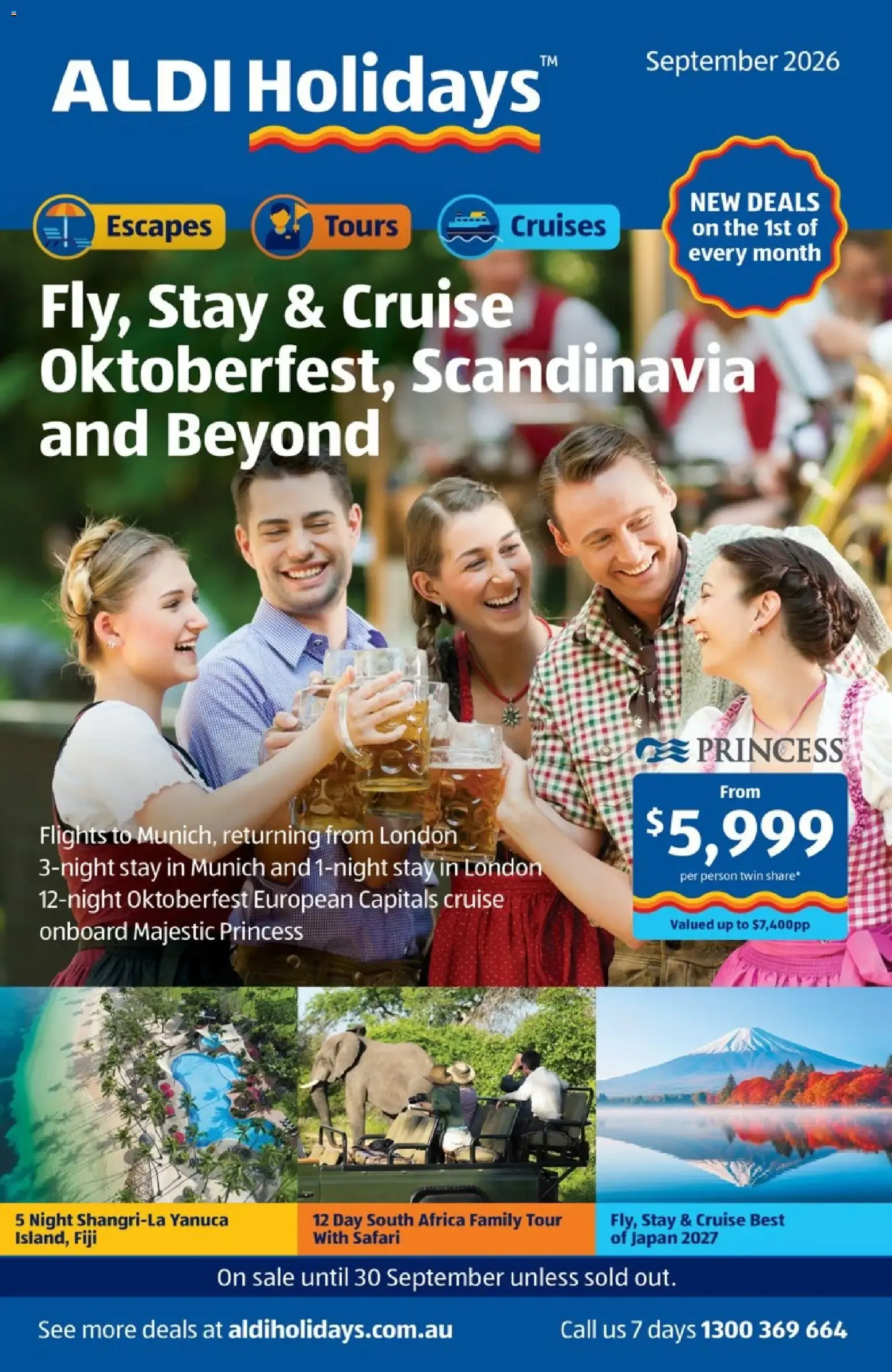 ALDI Holidays: Fly, Stay & Cruise Oktoberfest, Scandinavia and Beyond - Catalogue valid from 1 September to 30 September 2026 - page 1