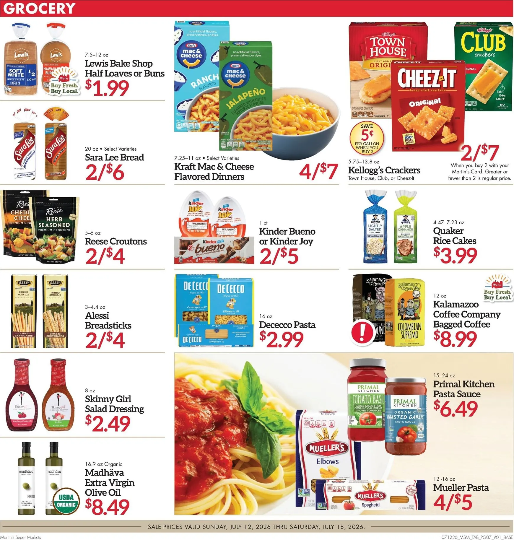 Weekly ad Current Martin's Super Markets leaflet valid from Sunday 07/12/2026 to Saturday 07/18/2026 from July 12 to July 18 2026 - Page 7