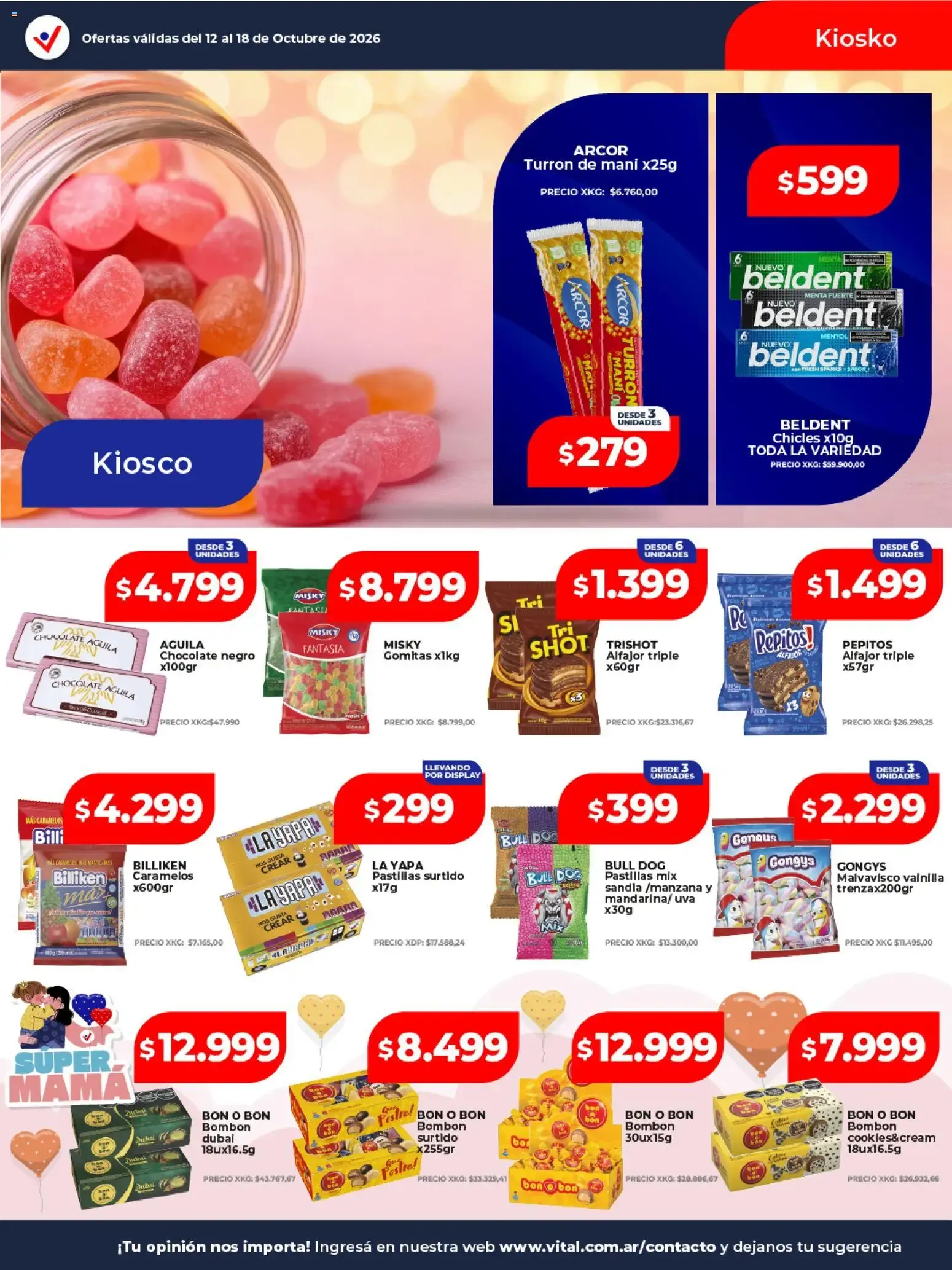 Ofertas de VITAL SUPERMAYORISTA EL MAYORISTA DE TU AHORRO 12 de octubre al 18 de octubre 2026 - Página 25 del catálogo