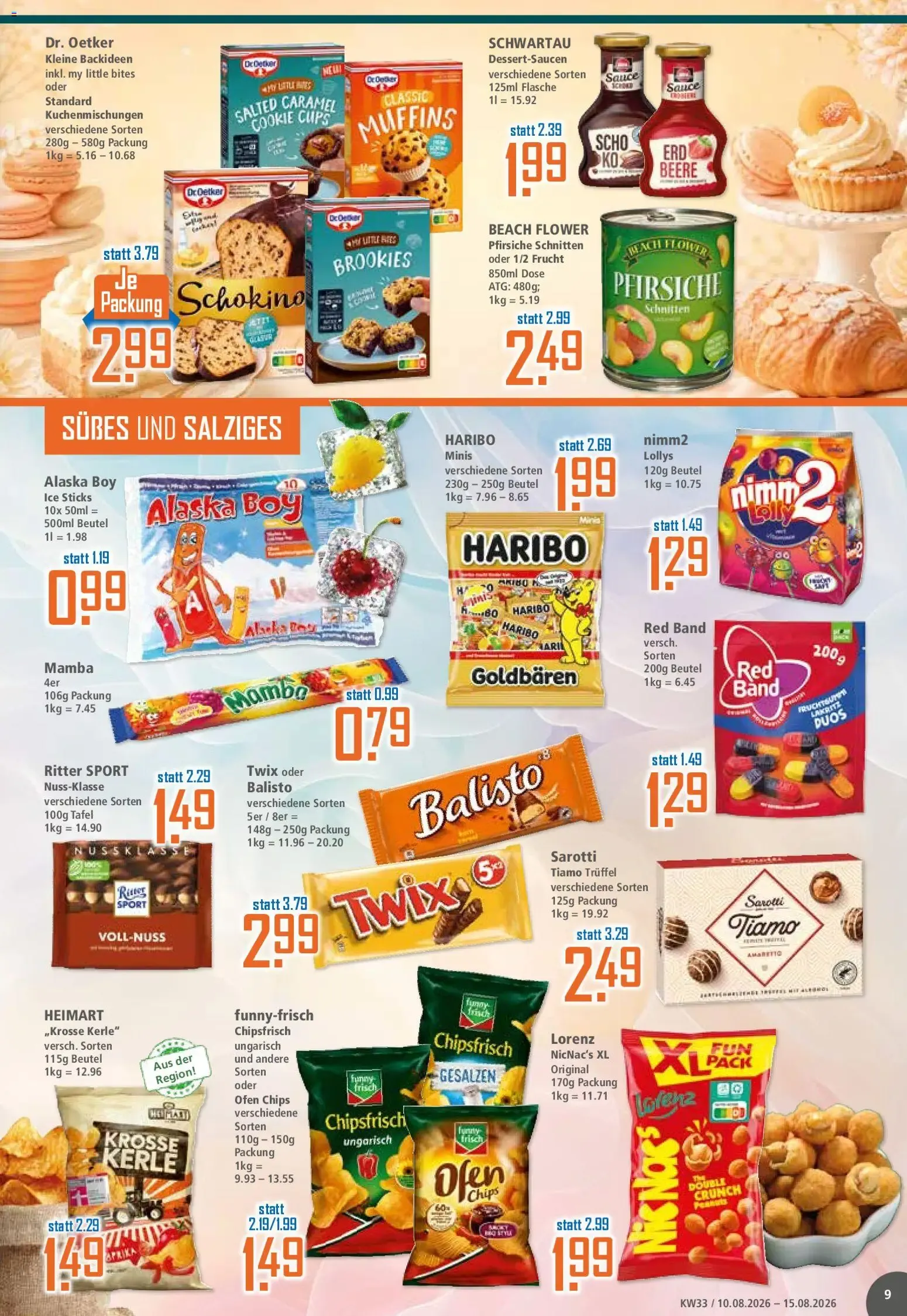 ANGEBOTE: KW33 GÜLTIG VON MONTAG 10.08. BIS SAMSTAG 15.08.2026 von 10. August bis 15. August 2026 - Prospekt seite 9