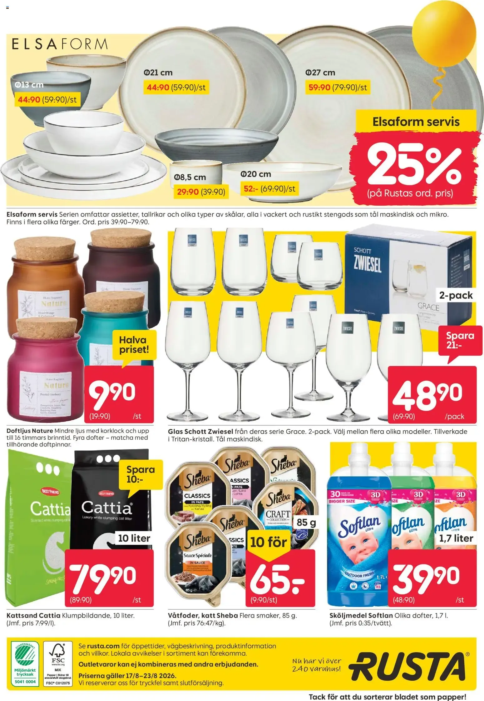 Rusta erbjudanden från 17/08/2026 - 23/08/2026 > Reklamblad nuvarande rabatter från 17 augusti till 23 augusti 2026 - Reklamblad sidor 16