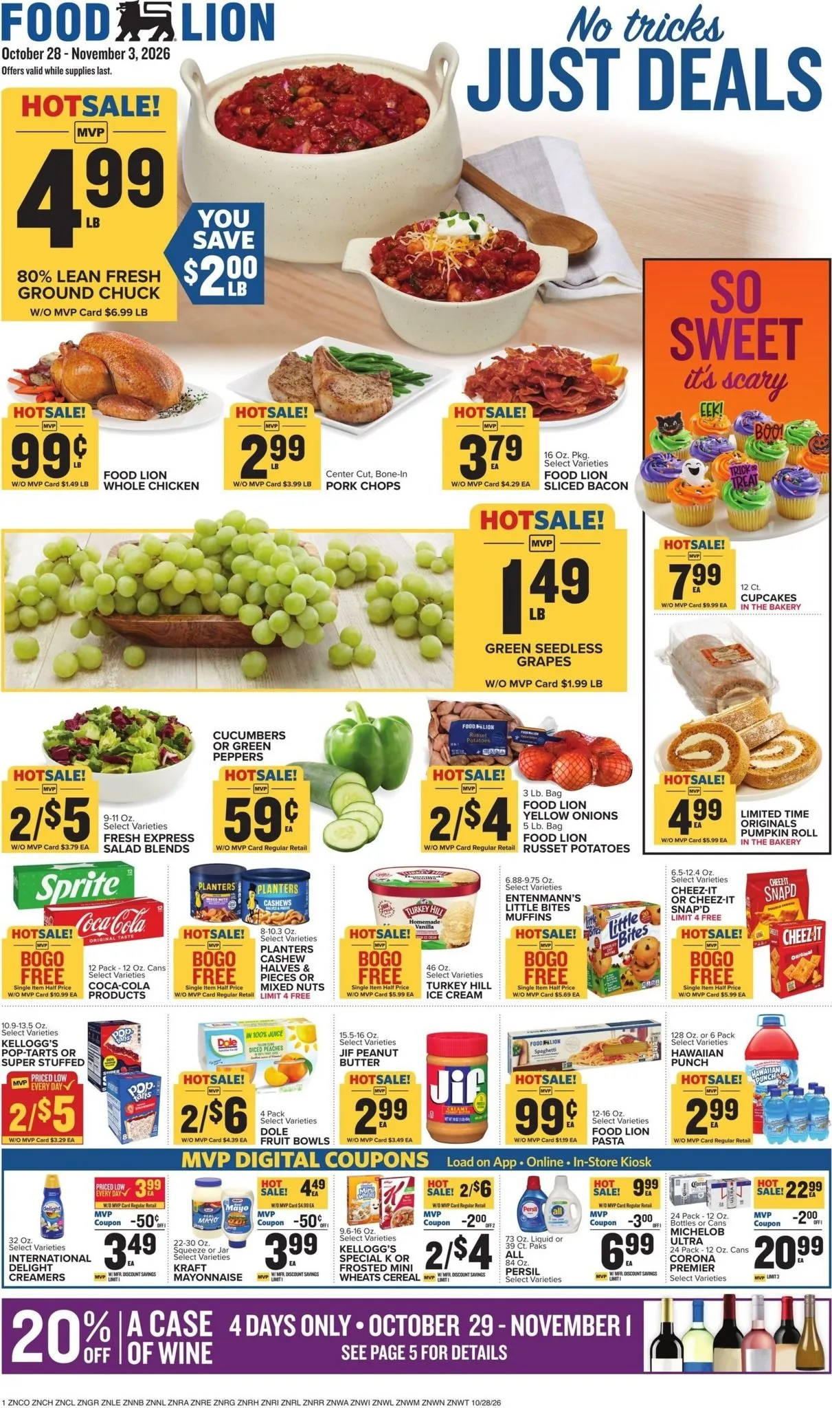 Current Food Lion leaflet valid from Wednesday 10/28/2026 to Tuesday 11/03/2026