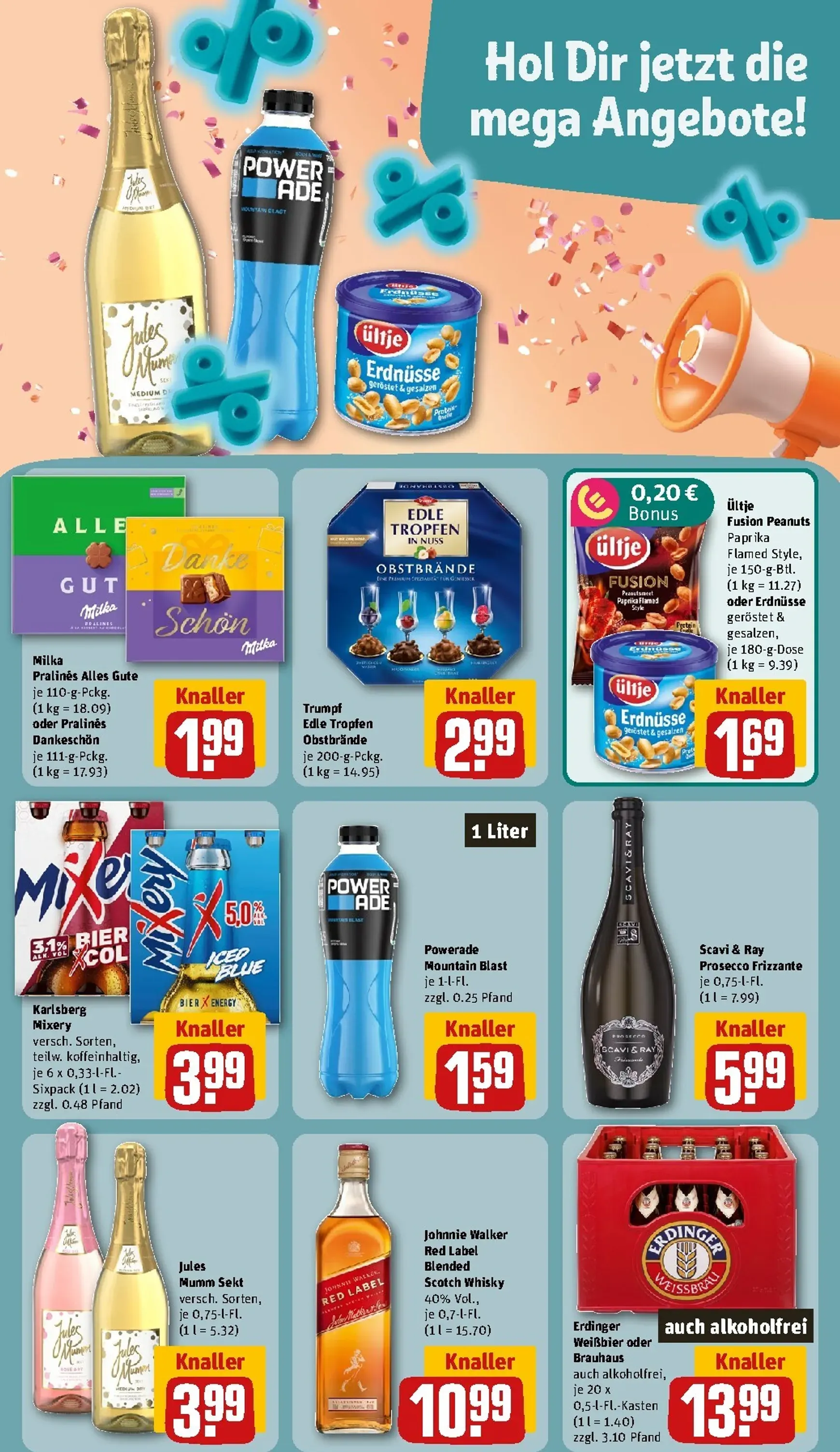 Die REWE Jubelwochen Mega Angebote, mega sparen! von 21. September bis 27. September 2026 - Prospekt seite 9