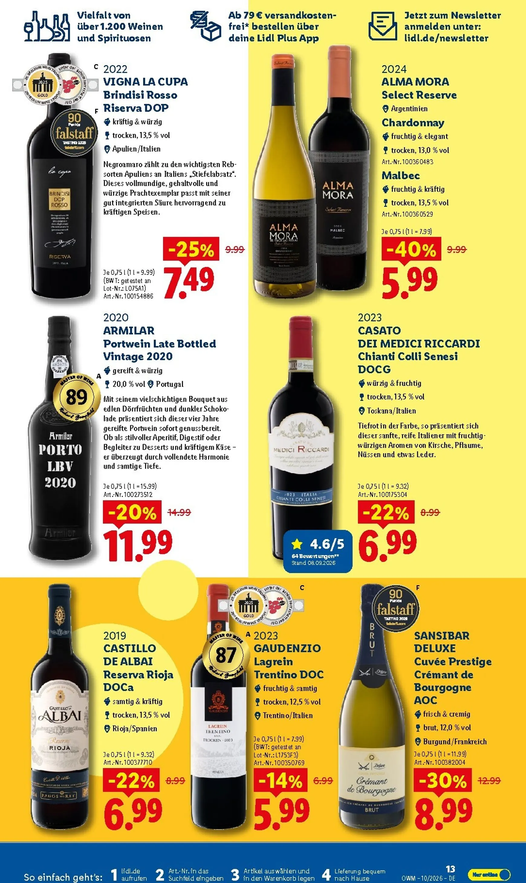 Lidl - Wein & Spirituosen Prospekt – von Donnerstag 01.10.2026 bis Samstag 31.10.2026 von 1. Oktober bis 31. Oktober 2026 - Prospekt seite 13