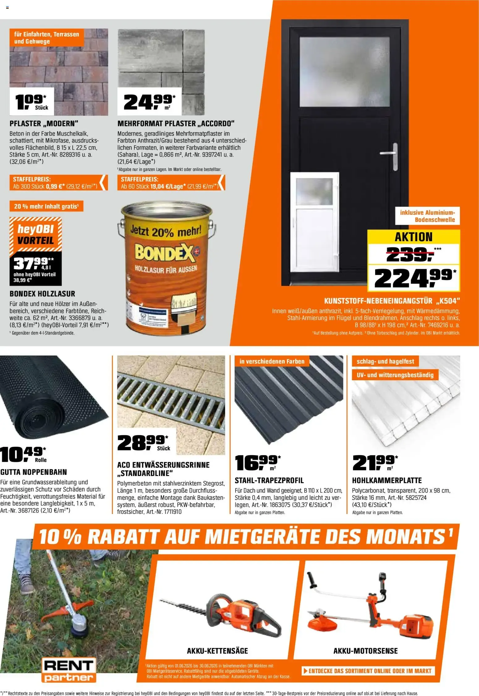 OBI Flugblatt von 01.06.2026 - Aktuelle Angebote von 1. Juni bis 30. Juni 2026 - Flugblätt seite 9