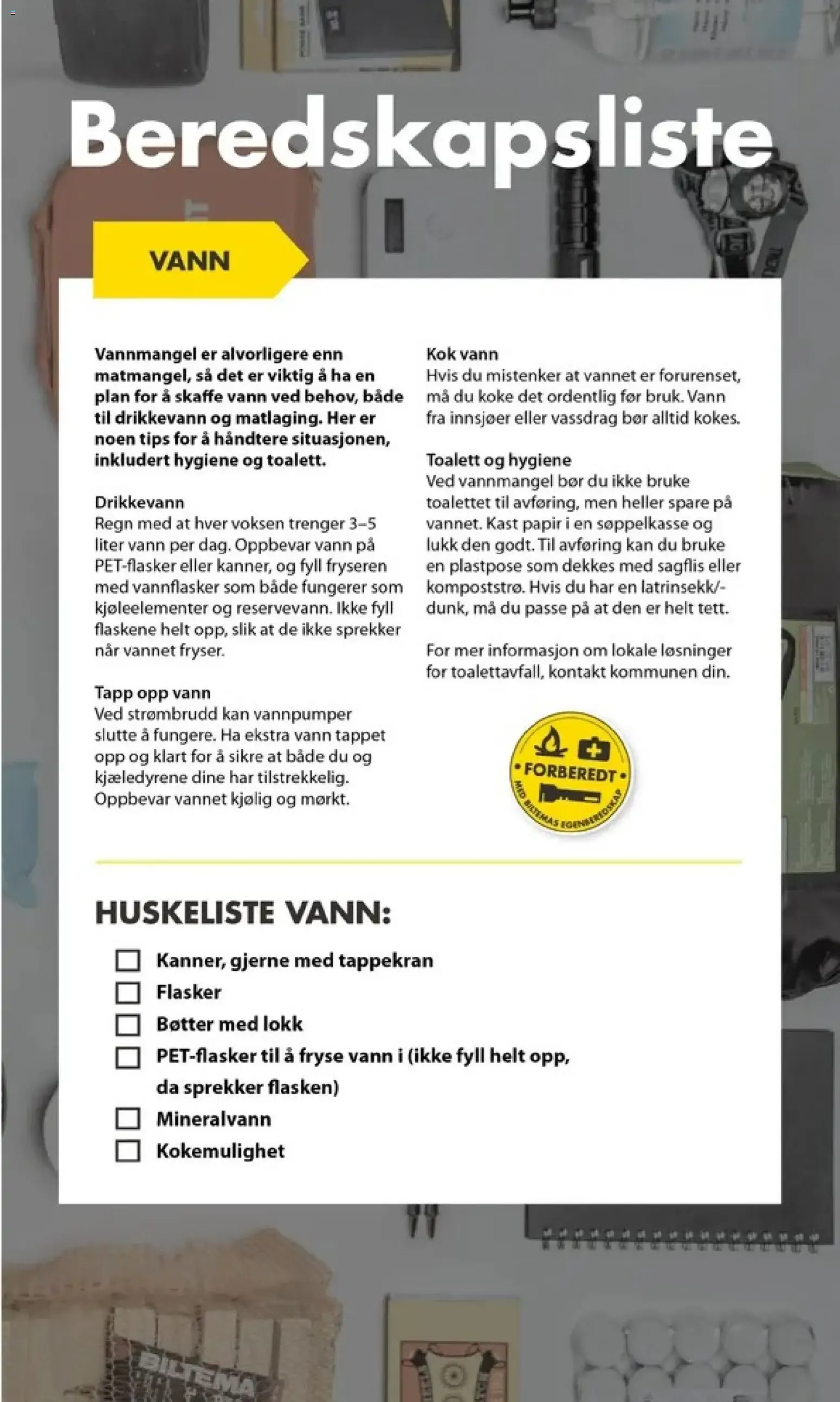 Biltema Egenberedskap fra 21. september til 31. desember 2026 - kundeavisside 2