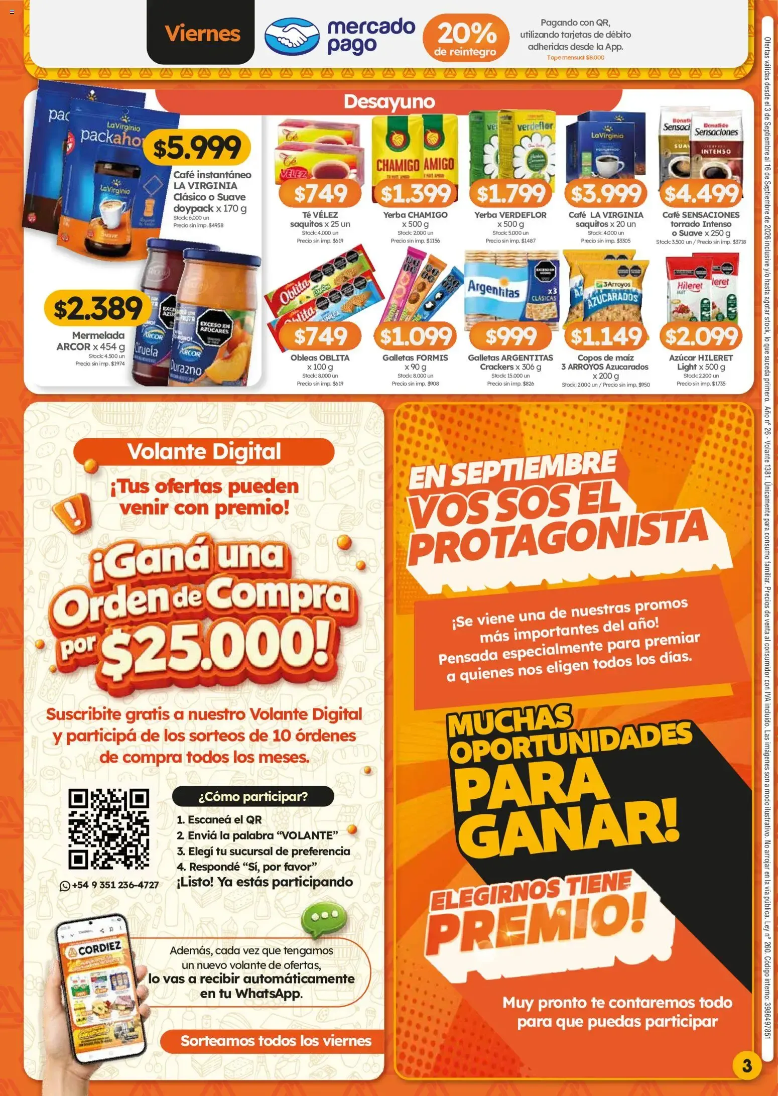 Ofertas de Cordiez - Ofertas || del 03/09/2026 - 16/09/2026 || Catálogo 3 de septiembre al 16 de septiembre 2026 - Página 3 del catálogo