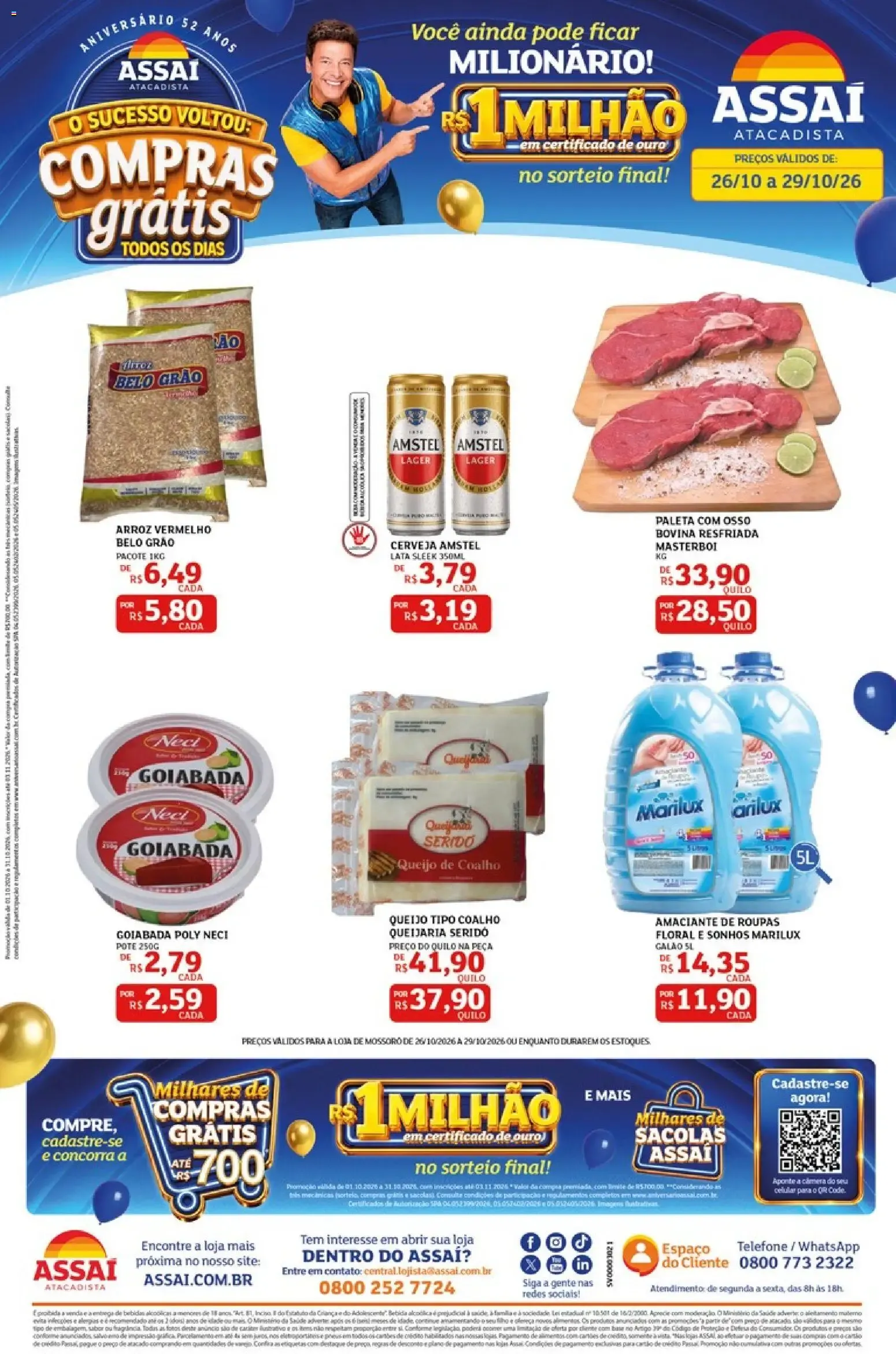 Encarte de Assaí Atacadista ofertas - RN de 26/10/2026 | Promoções Online 26 de outubro até 29 de outubro 2026 - Pagina 1