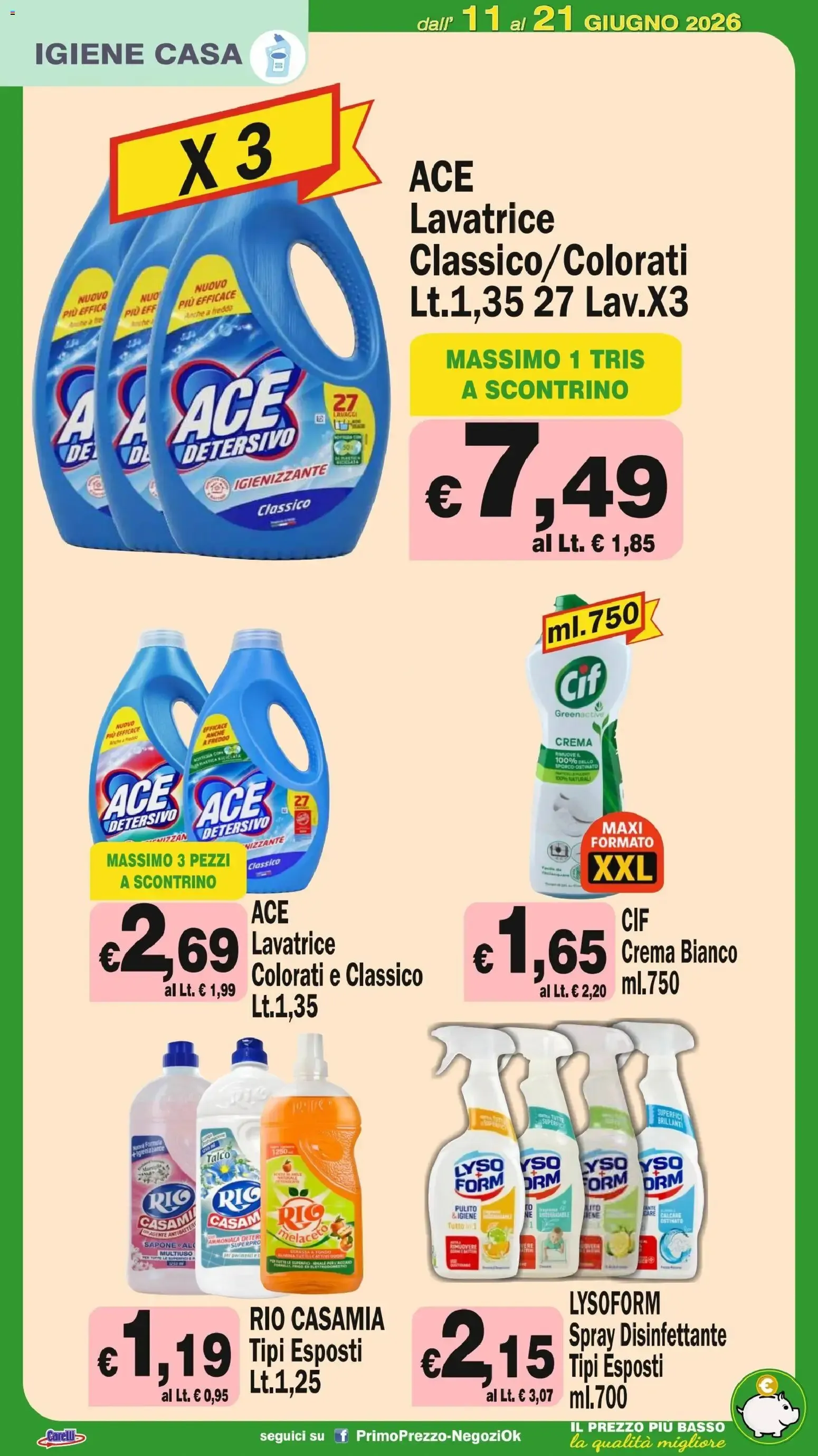 Primo Prezzo volantino dal 11/06/2026 - online Offerte da 11 giugno a 21 giugno di 2026 - Pagina del volantino 18