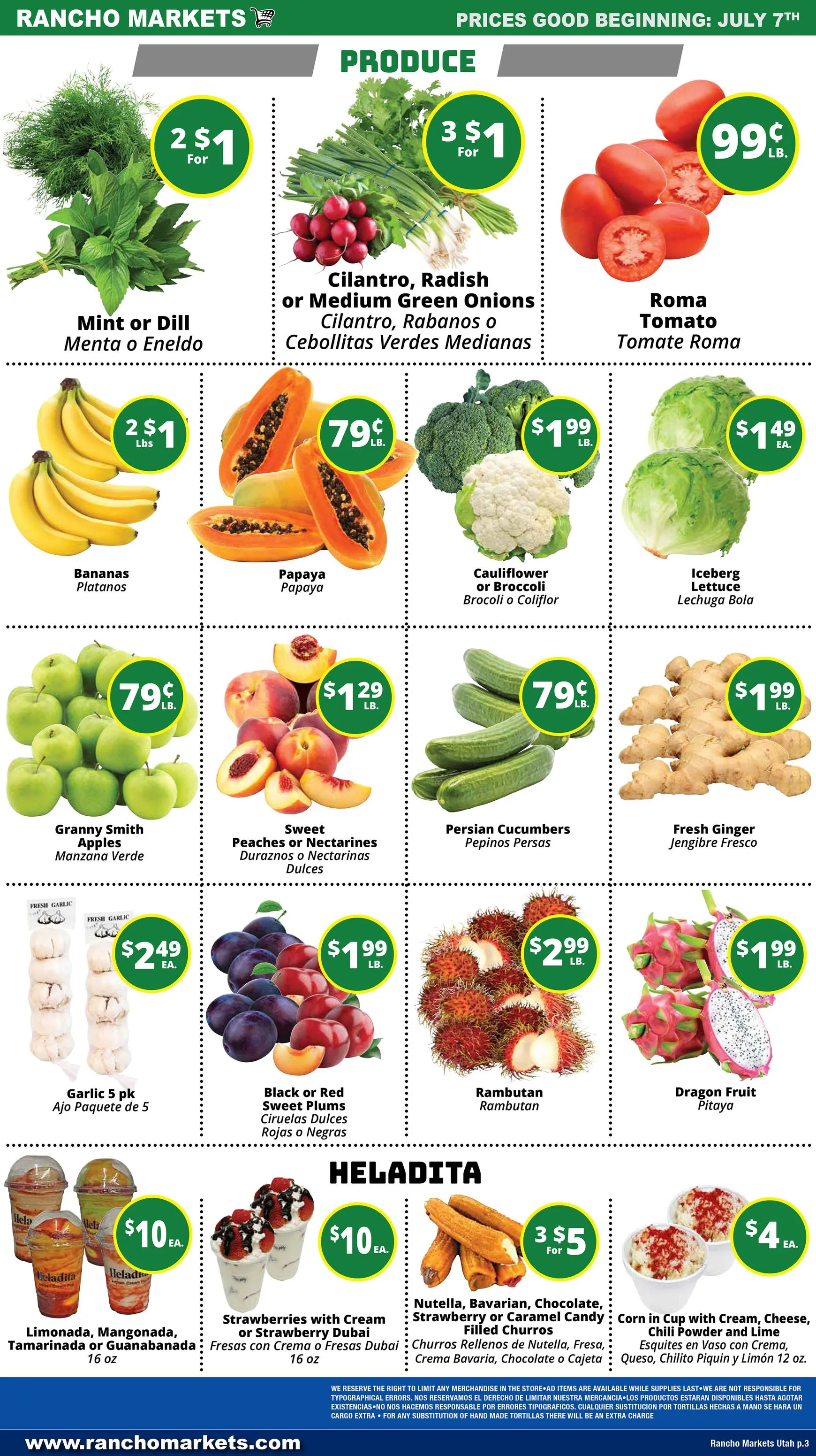 Weekly ad Current Rancho Markets leaflet valid from Tuesday 07/07/2026 to Monday 07/13/2026 from July 7 to July 13 2026 - Page 5