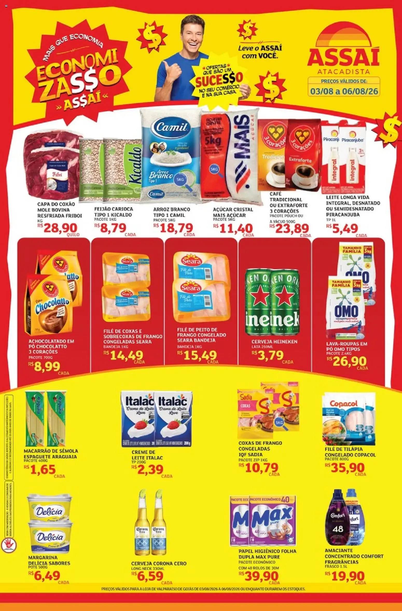 Encarte de Assaí Atacadista: Economi Zasso Assaí 3 de agosto até 6 de agosto 2026 - Pagina 1
