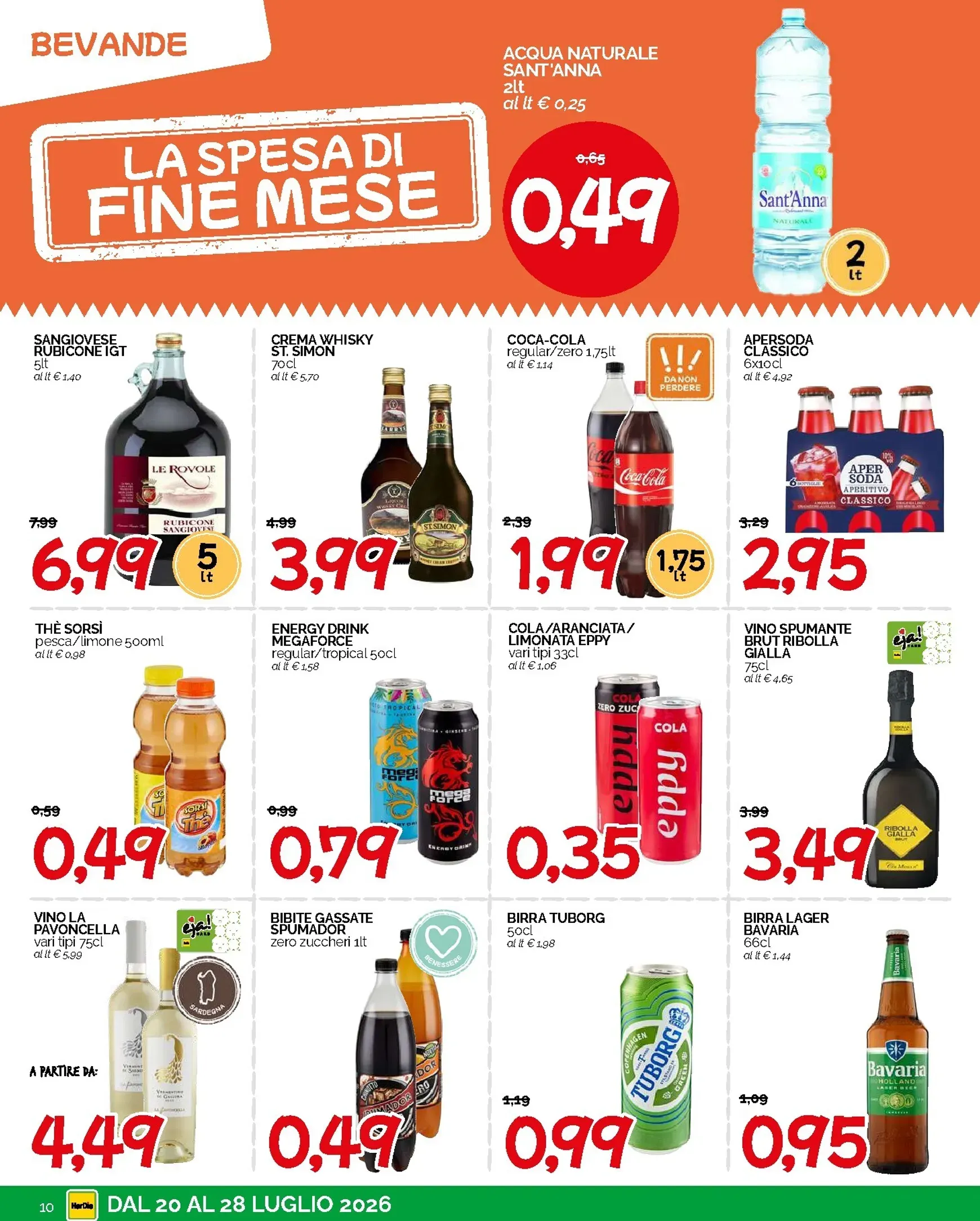 HarDis - La Spesa di Fine Mese da 20 luglio a 28 luglio di 2026 - Pagina del volantino 10