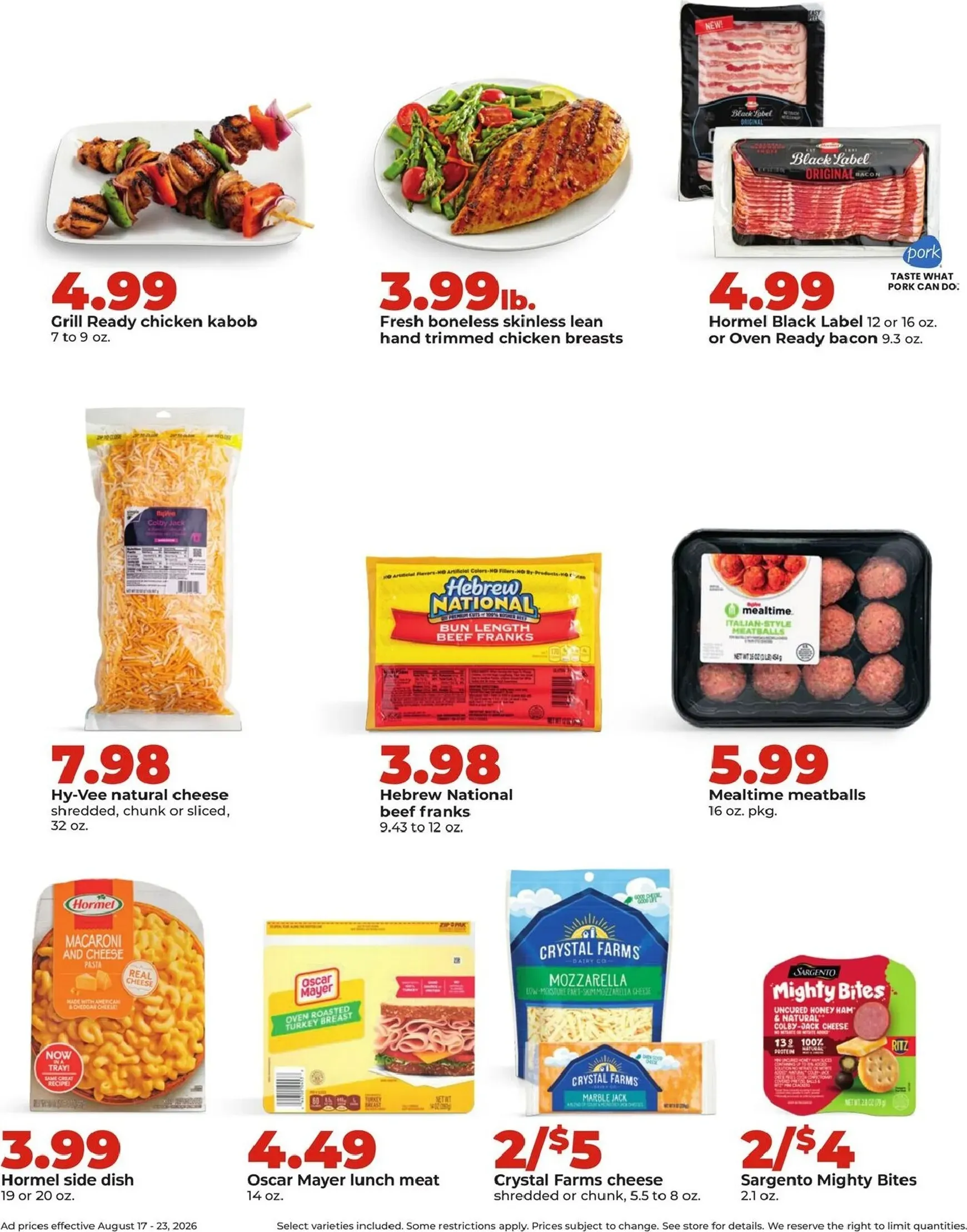 Weekly promotion Current Hy Vee leaflet valid from Monday 08/17/2026 to Sunday 08/23/2026 spanning from August 17 to August 23 2026 - Page 11 for Catalogue 365