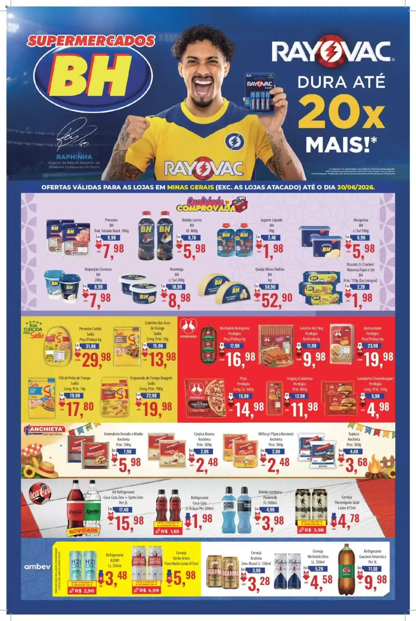 Encarte de Folheto Supermercados BH 17 de junho até 30 de junho 2026 - Pagina 1