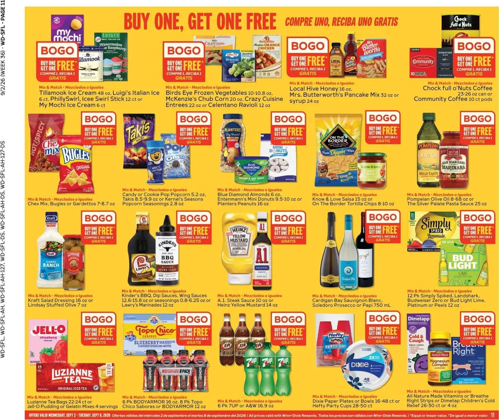 Weekly promotion Current Winn-Dixie leaflet valid from Wednesday 09/02/2026 to Tuesday 09/08/2026 spanning from September 2 to September 8 2026 - Page 11 for Catalogue 365