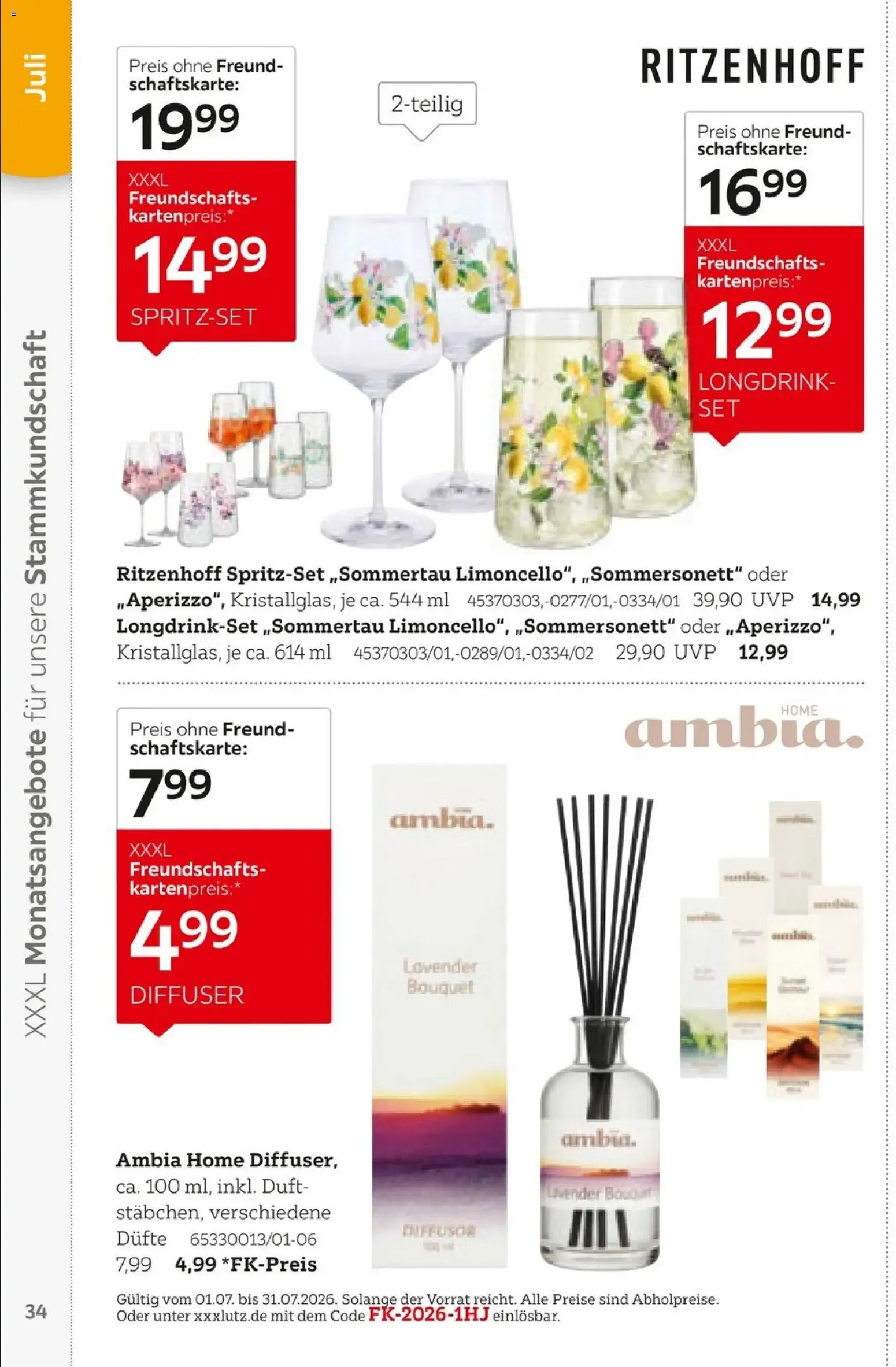 XXXL Lutz Freundschaftskartenjournal (ab 01.02.2026) zum Blättern von 1. Februar bis 31. Juli 2026 - Prospekt seite 34