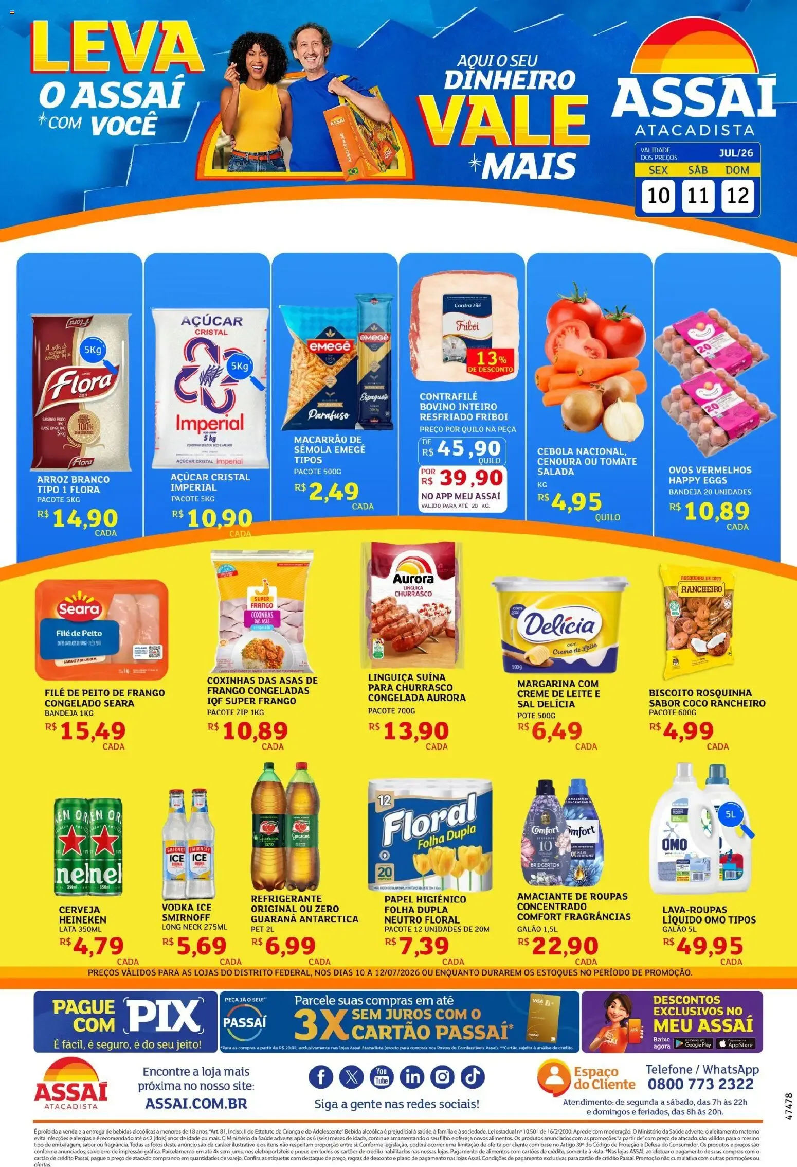 Encarte de Assaí Atacadista ofertas - DF de 10/07/2026 | Promoções Online 10 de julho até 12 de julho 2026 - Pagina 1