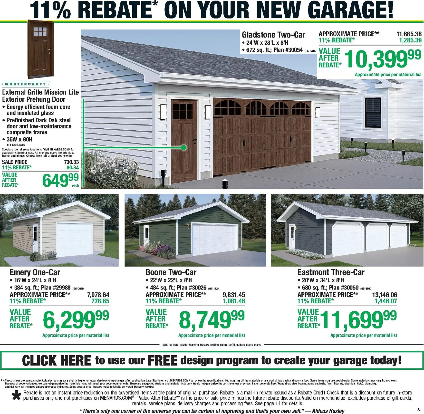 Weekly promotion Menards: 11% Rebate & Fall Decor spanning from August 20 to August 30 2026 - Page 11 for Catalogue 365