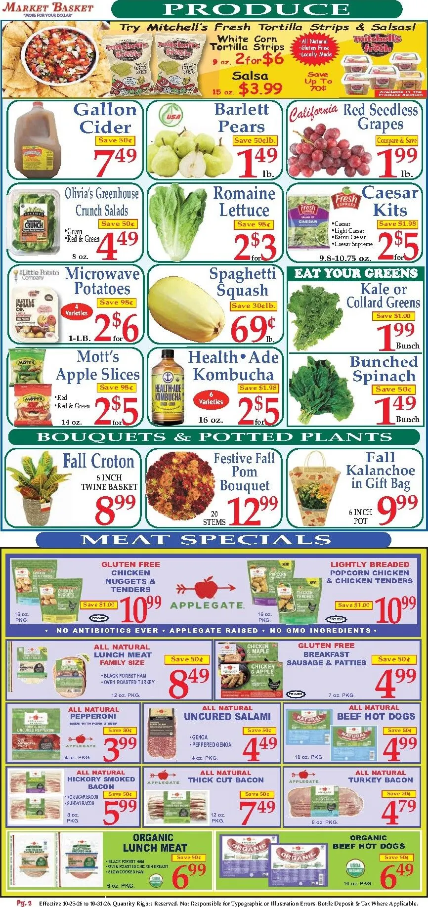 Weekly ad Current Market Basket leaflet valid from Sunday 10/25/2026 to Saturday 10/31/2026 from October 25 to October 31 2026 - Page 2