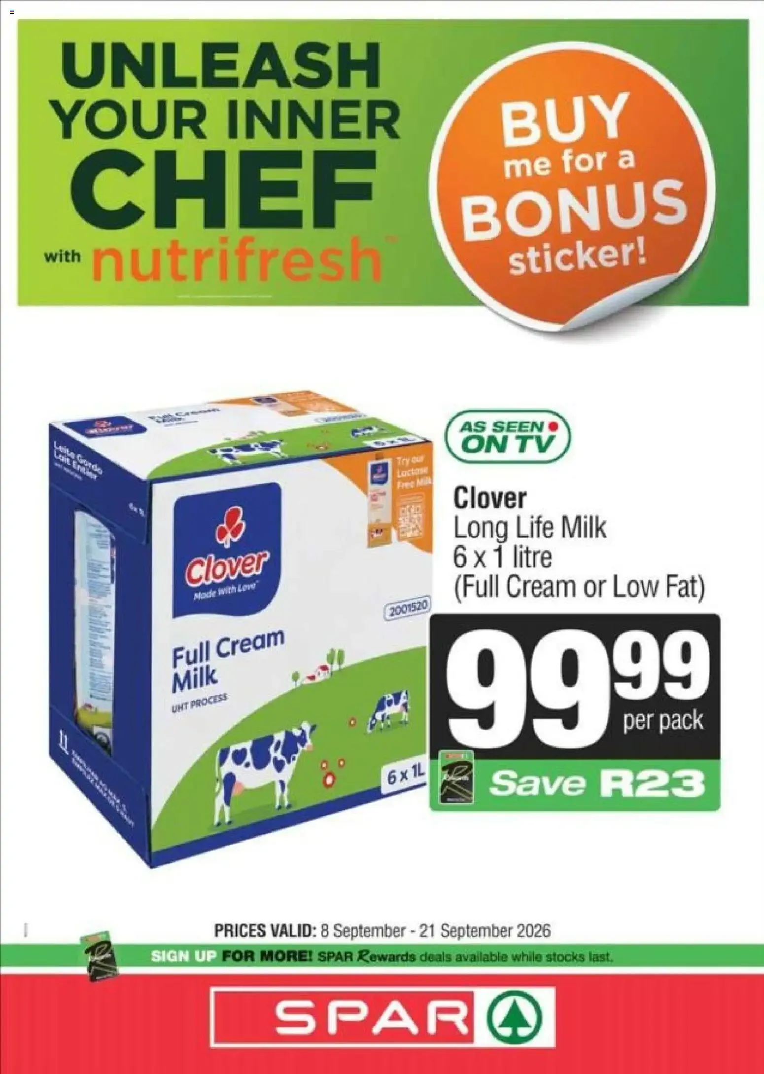 Spar Specials (08/09/2026 - 21/09/2026) Online from 8 September to 21 September 2026 - Catalogue Page 1