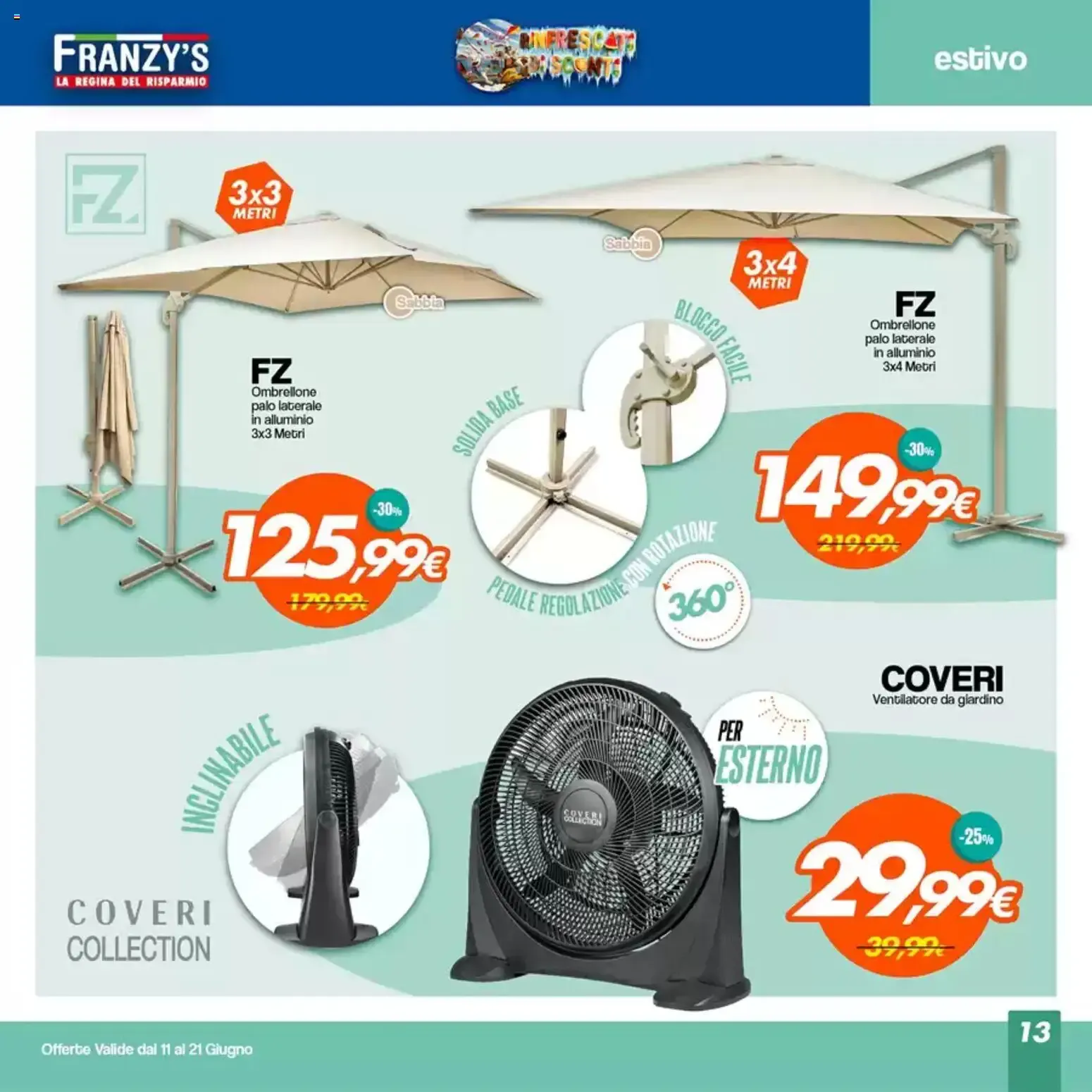 Franzy's volantino dal 11/06/2026 - online Offerte da 11 giugno a 21 giugno di 2026 - Pagina del volantino 13