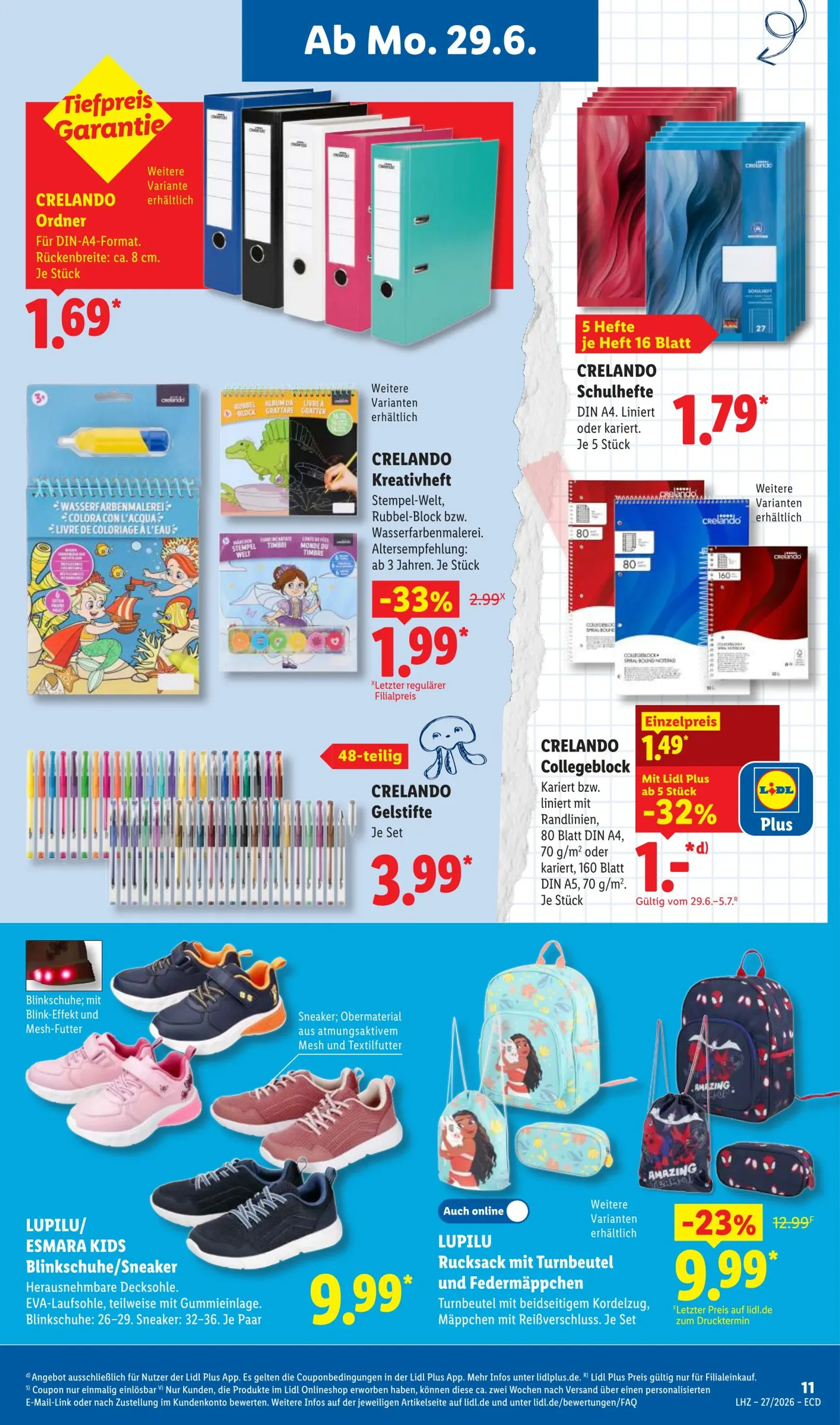 Lidl - Angebot der Woche Prospekt – von Montag 29.06.2026 bis Samstag 04.07.2026 von 29. Juni bis 4. Juli 2026 - Prospekt seite 7