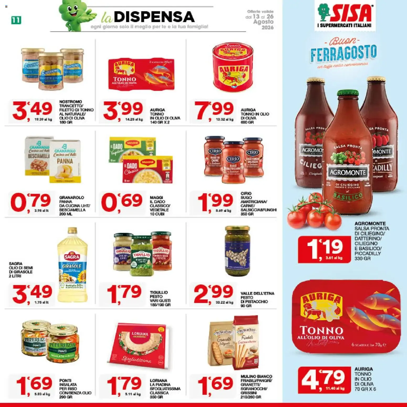 SISA I Supermercati Italiani - Buon Ferragosto da 13 agosto a 26 agosto di 2026 - Pagina del volantino 11