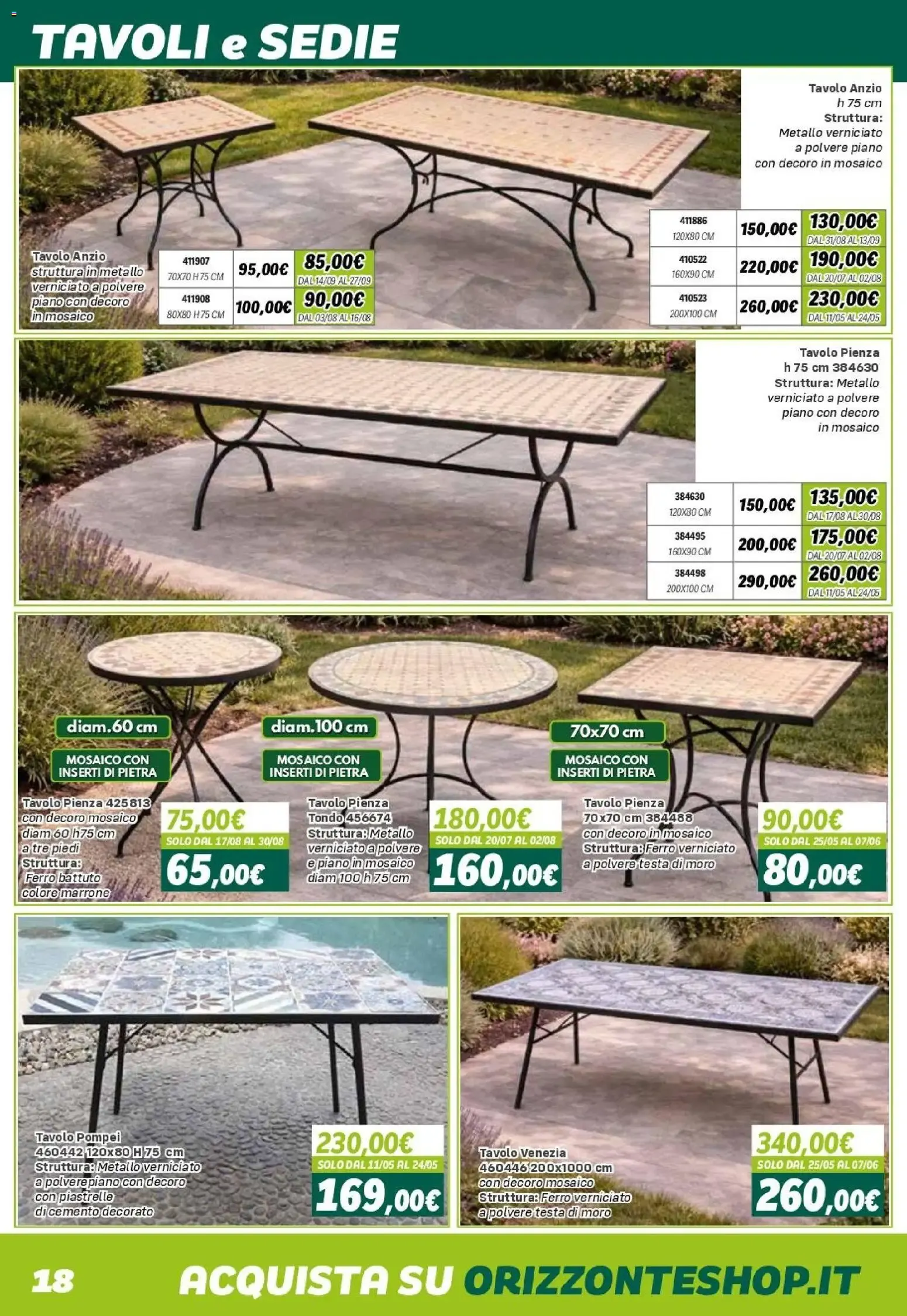 Orizzonte ARREDO GIARDINO CATALOGO 2026 da 24 aprile a 27 settembre di 2026 - Pagina del volantino 18