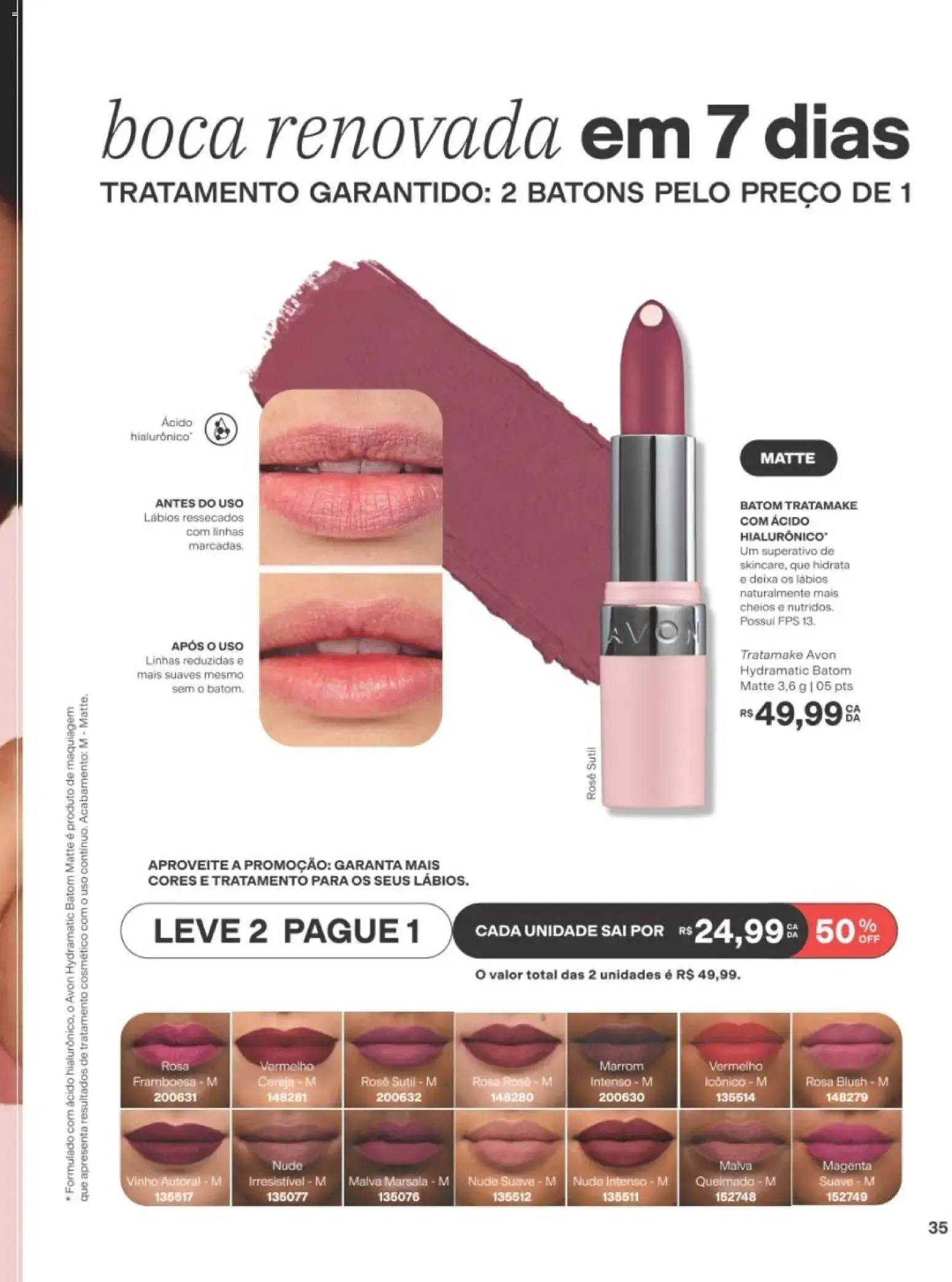 Encarte de Revista Avon folheto - Campanha 13 de 10/08/2026 | Promoção Online 10 de agosto até 31 de agosto 2026 - Pagina 35