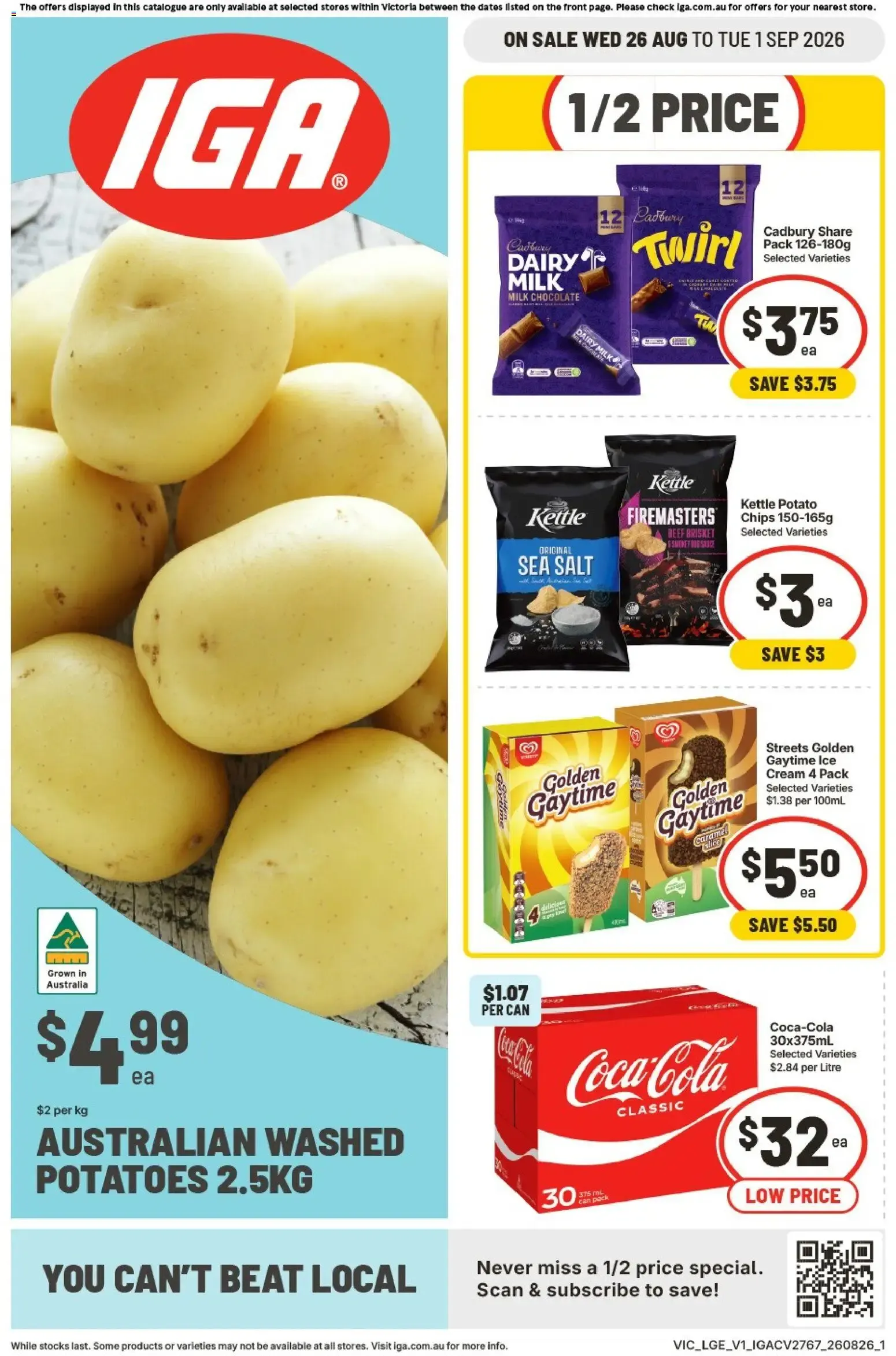 IGA catalogue valid from 26/08/2026 > Online Australia - Catalogue valid from 26 August to 1 September 2026 - page 1