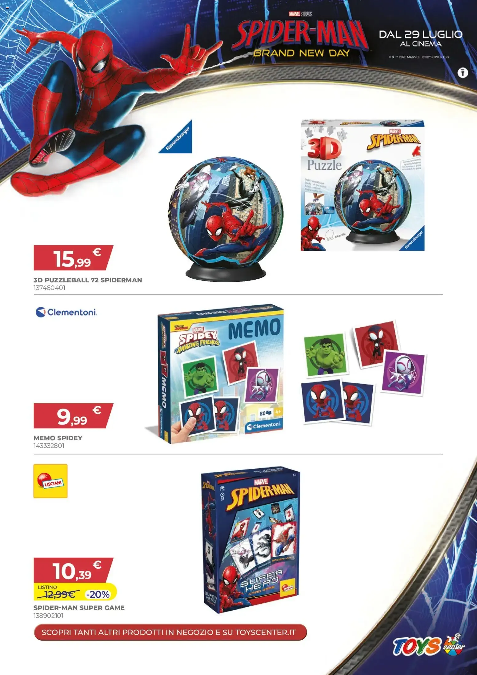 Toys Center Film Festival -20% en productos Spider-Man da 21 luglio a 3 agosto di 2026 - Pagina del volantino 10