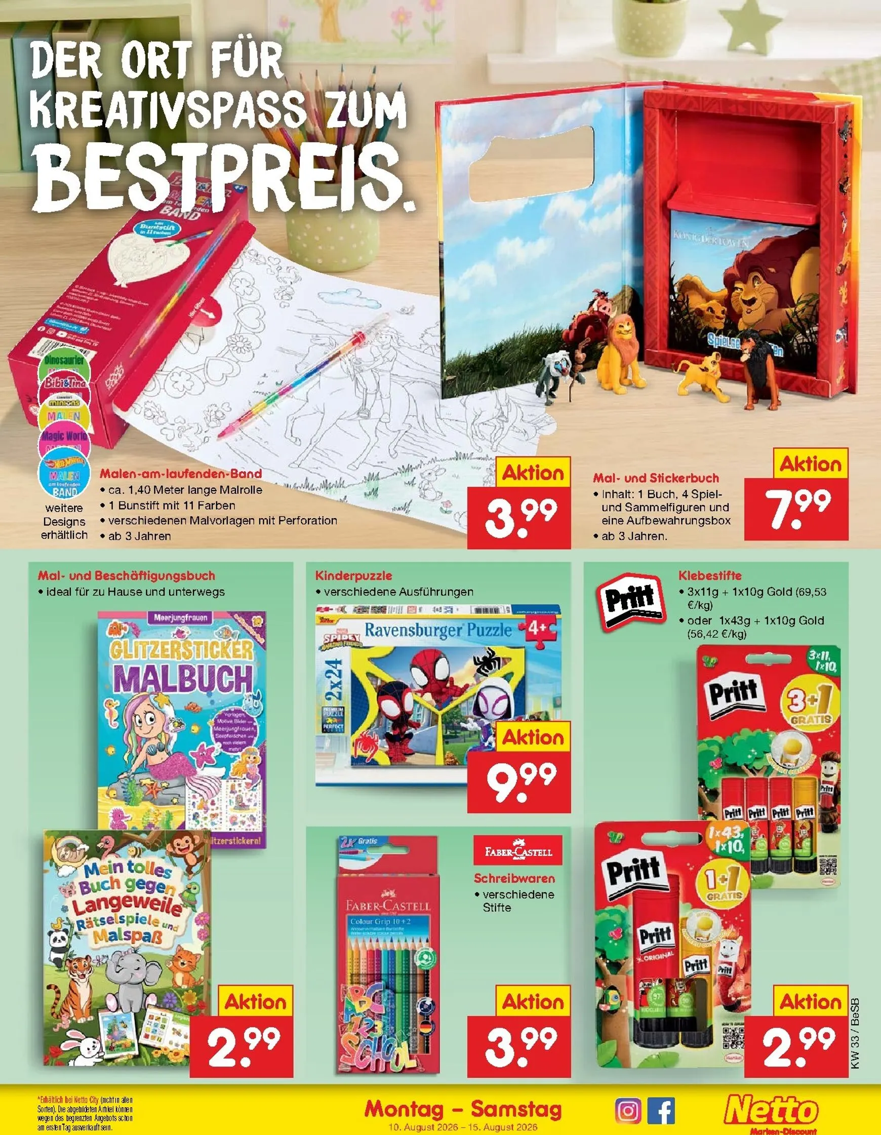 Netto Marken Discount Prospekt nächste Woche – von Montag 10.08.2026 bis Samstag 15.08.2026 von 10. August bis 15. August 2026 - Prospekt seite 48