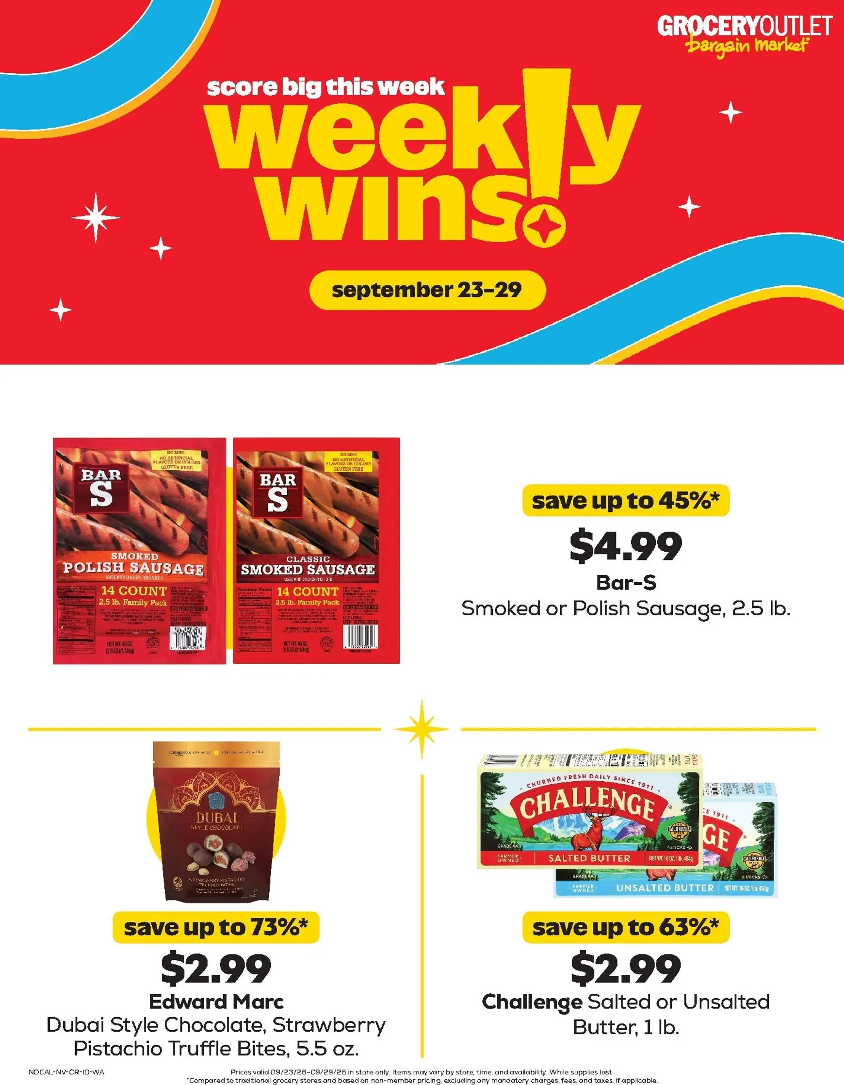 Weekly ad Grocery Outlet Weekly Wins from September 23 to September 29 2026 - Page 1