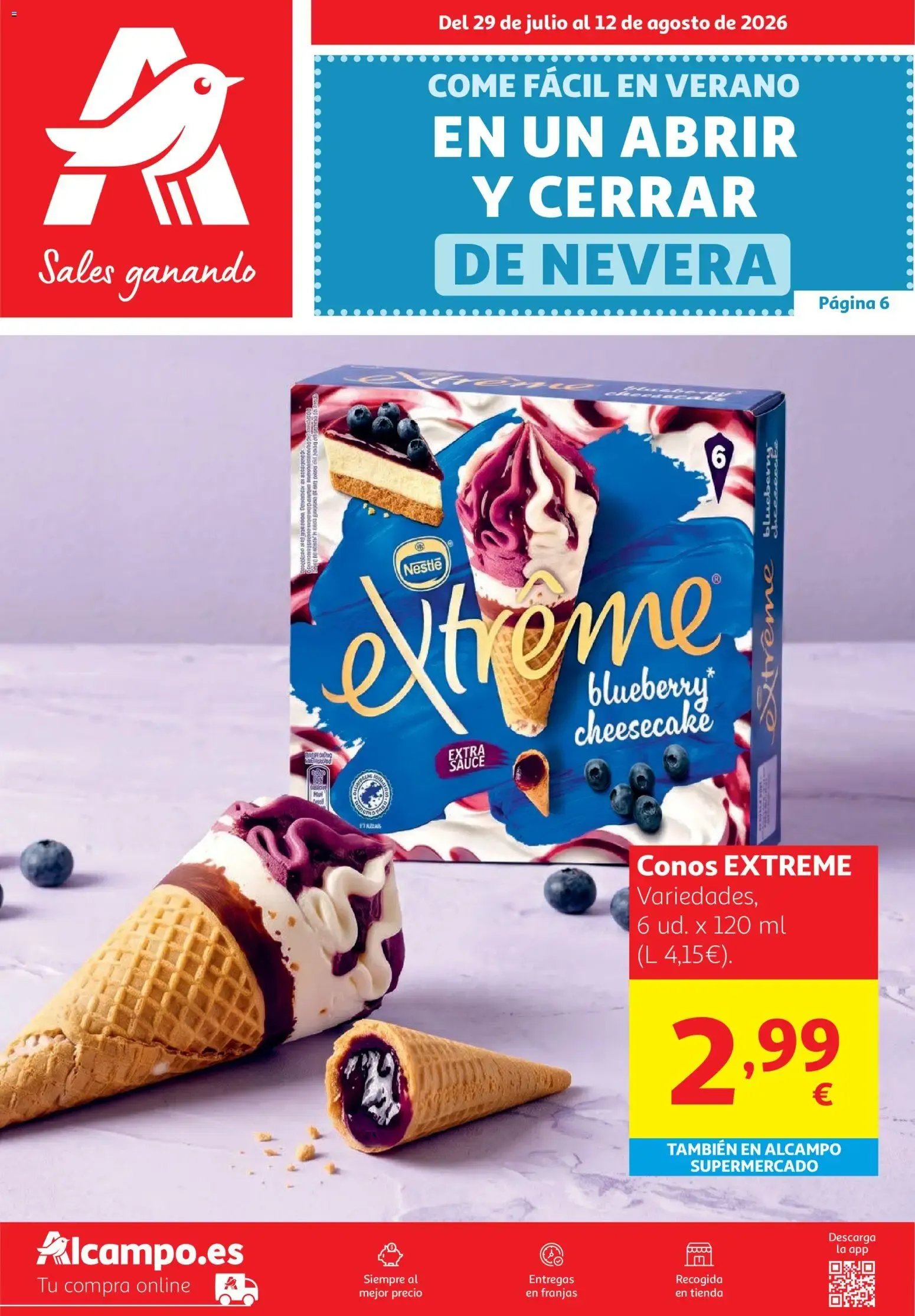 Catálogo de Alcampo: Campaña 'Come fácil en verano' 29 de julio al 12 de agosto 2026 - Página 1