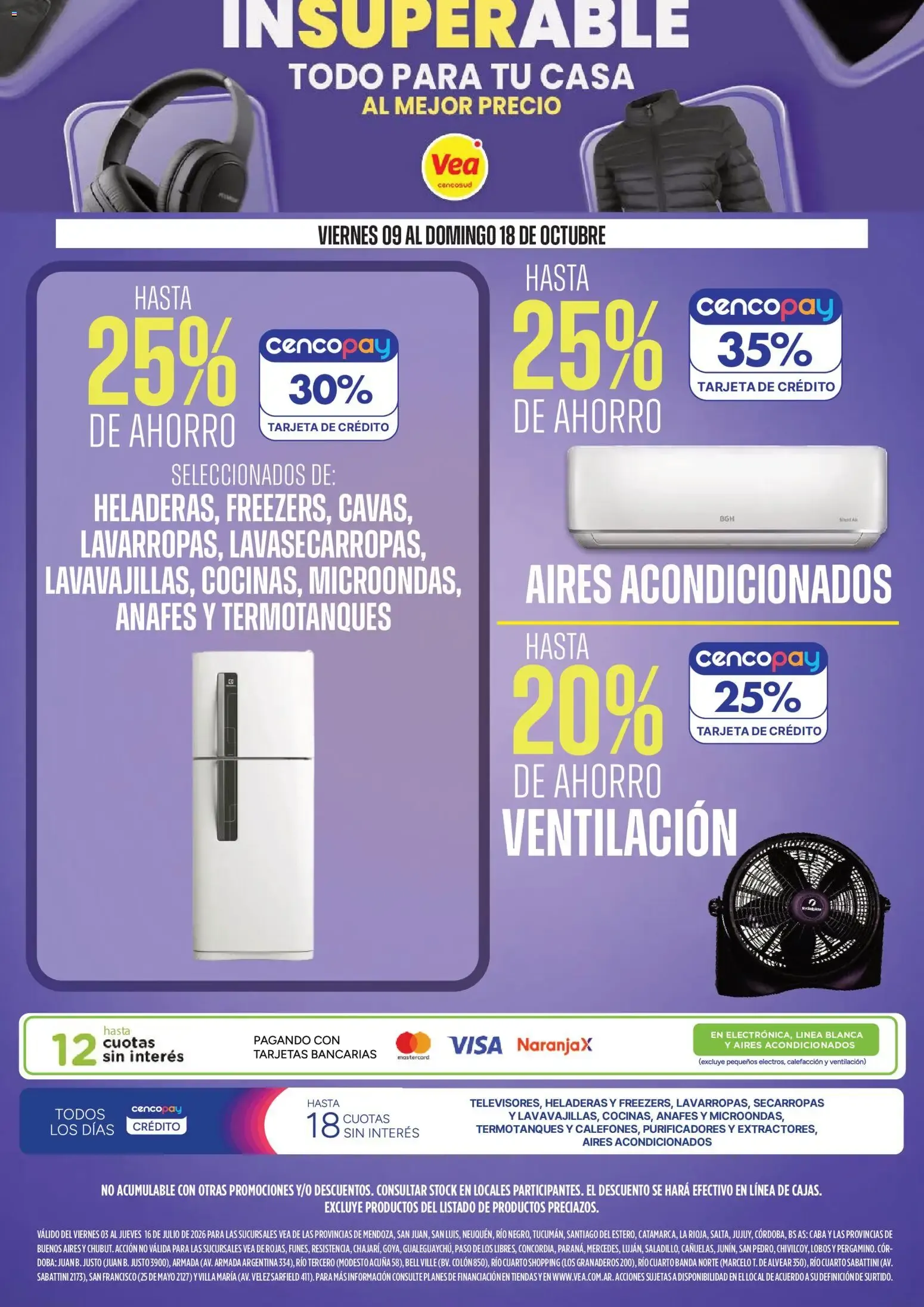 Ofertas de Vea - InSuperables Especial para tu casa del 09/10/2026 - 18/10/2026 9 de octubre al 18 de octubre 2026 - Página 1 del catálogo