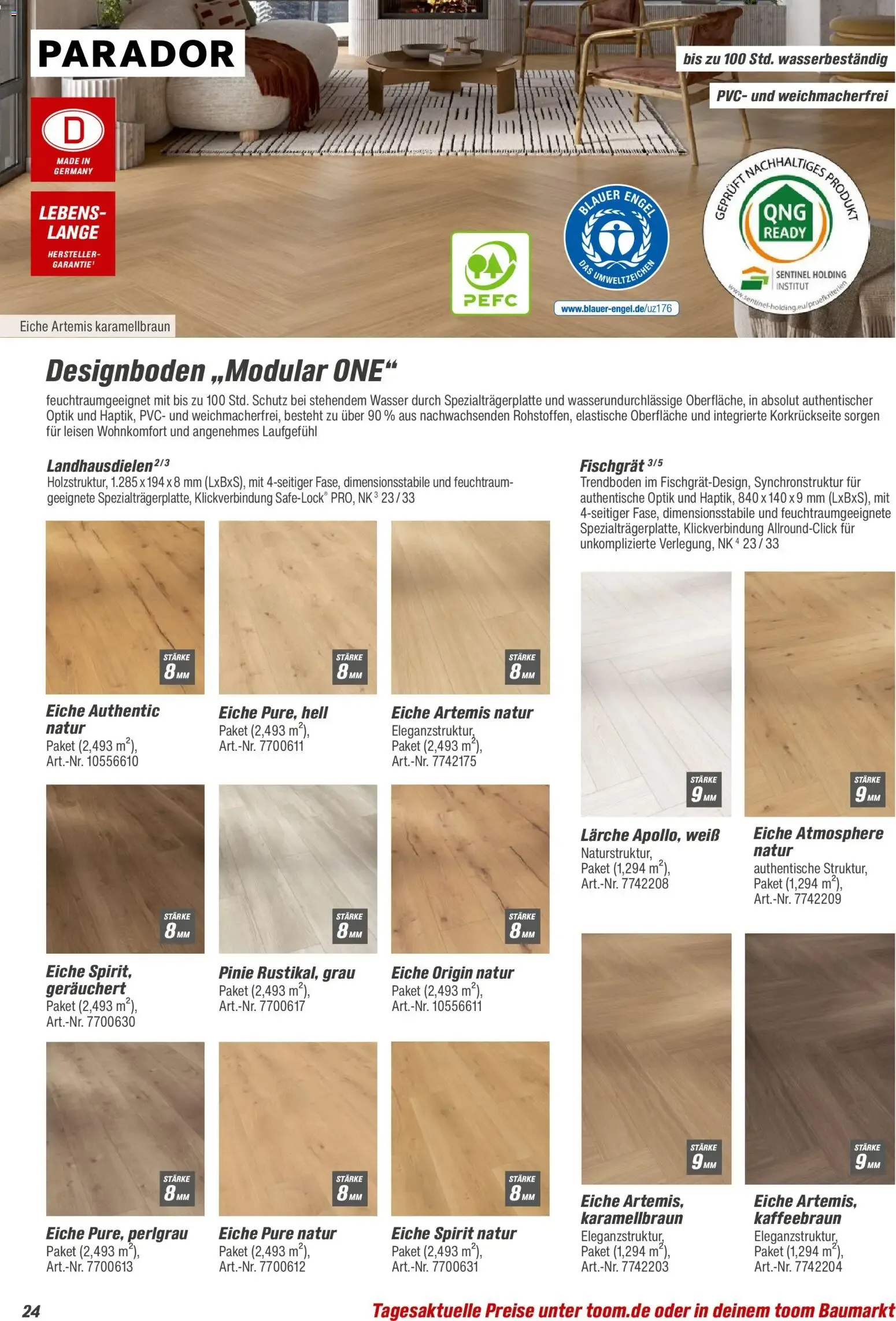 Toom Baumarkt Bodenbeläge & Zubehör (ab 01.01.2026) zum Blättern von 1. Januar bis 31. Dezember 2026 - Prospekt seite 24
