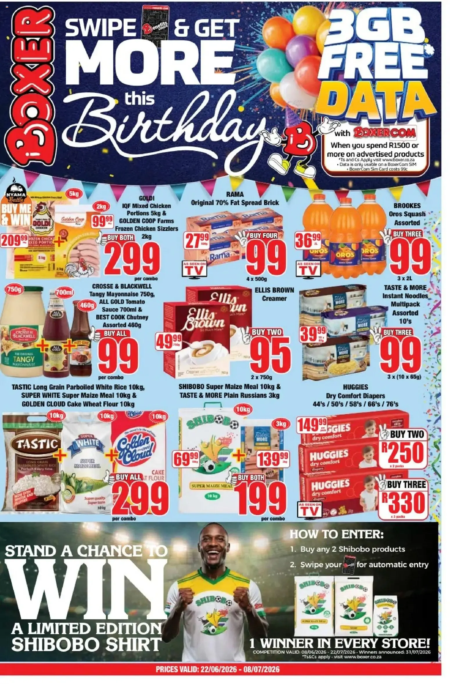 Boxer: Swipe & Get More This Birthday Specials from 22 June to 8 July 2026 - Catalogue Page 1