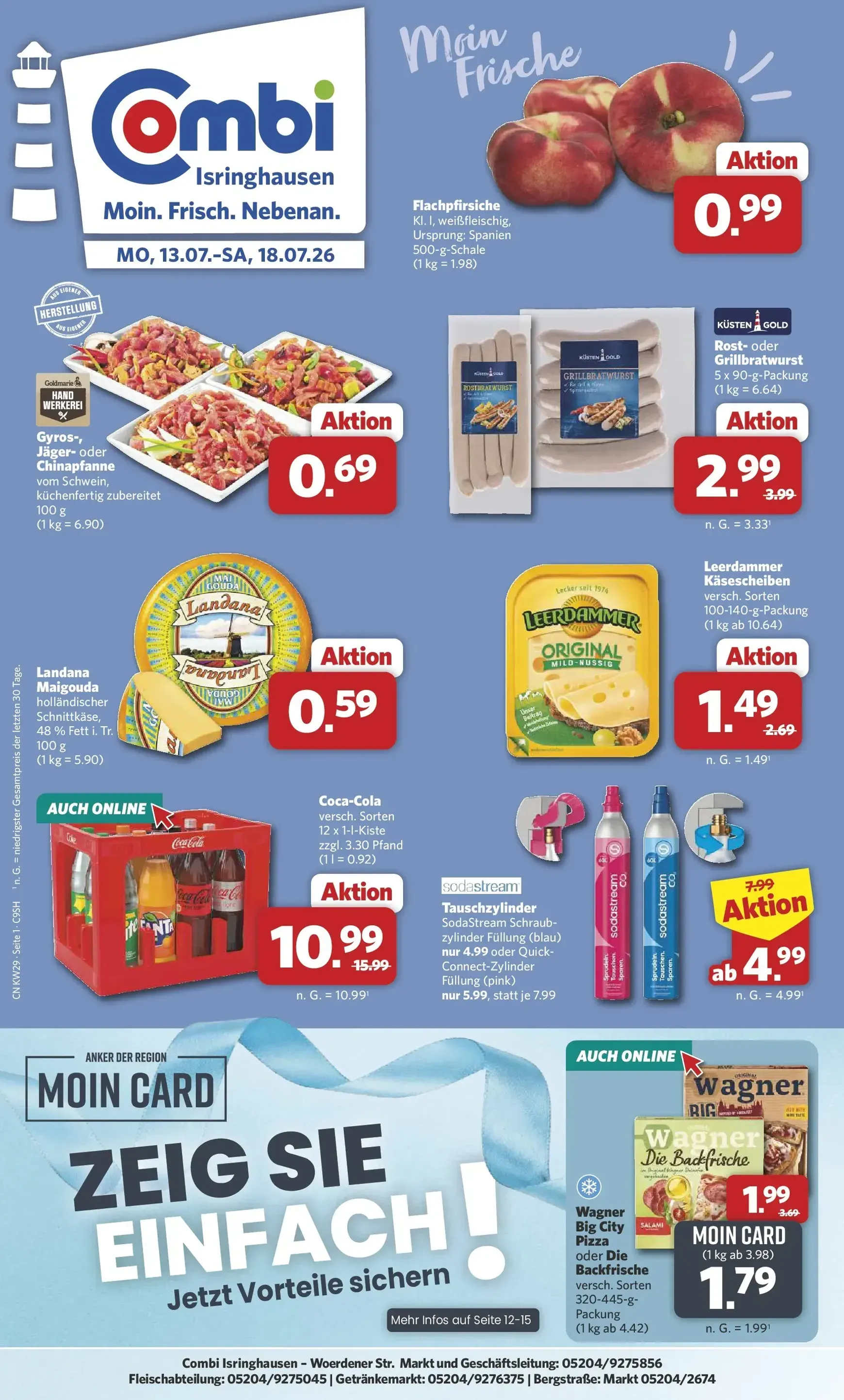 Combi - Isringhausen Prospekt – von Montag 13.07.2026 bis Samstag 18.07.2026 von 13. Juli bis 18. Juli 2026 - Prospekt seite 1