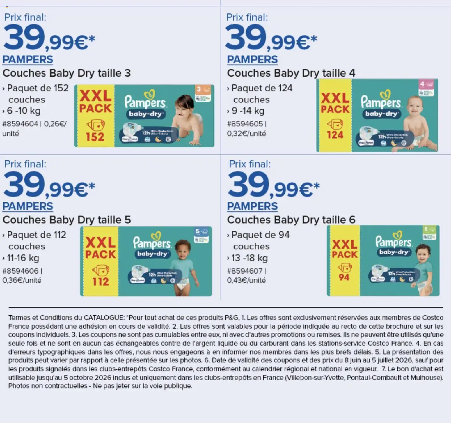 Costco Sélection de produits Procter & Gamble à partir du 08/06/2026 - promo en ligne du 8 juin au 5 juillet 2026 - Catalogue page 4