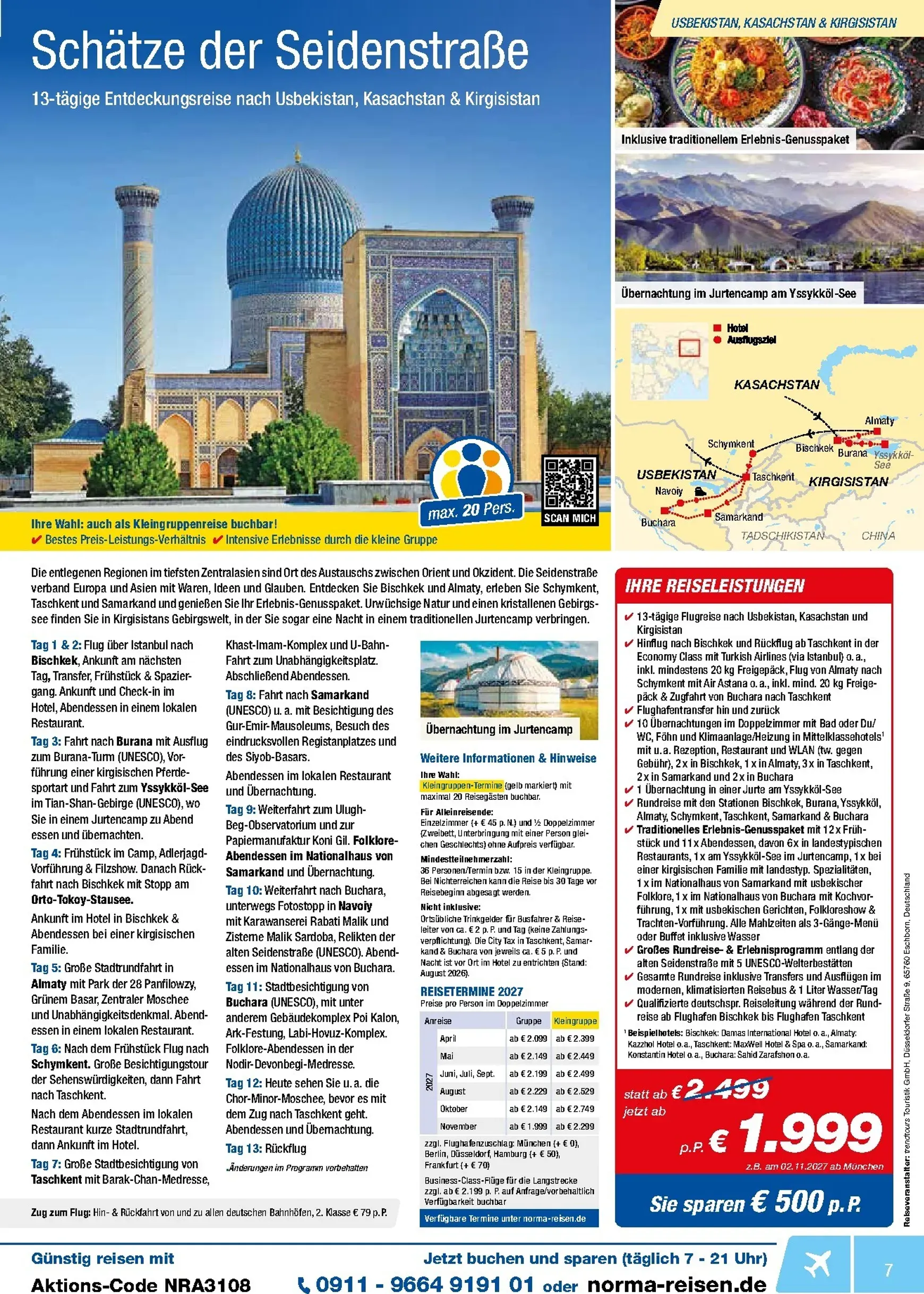 Norma - Reisen Prospekt – von Samstag 01.08.2026 bis Montag 31.08.2026 von 1. August bis 31. August 2026 - Prospekt seite 7