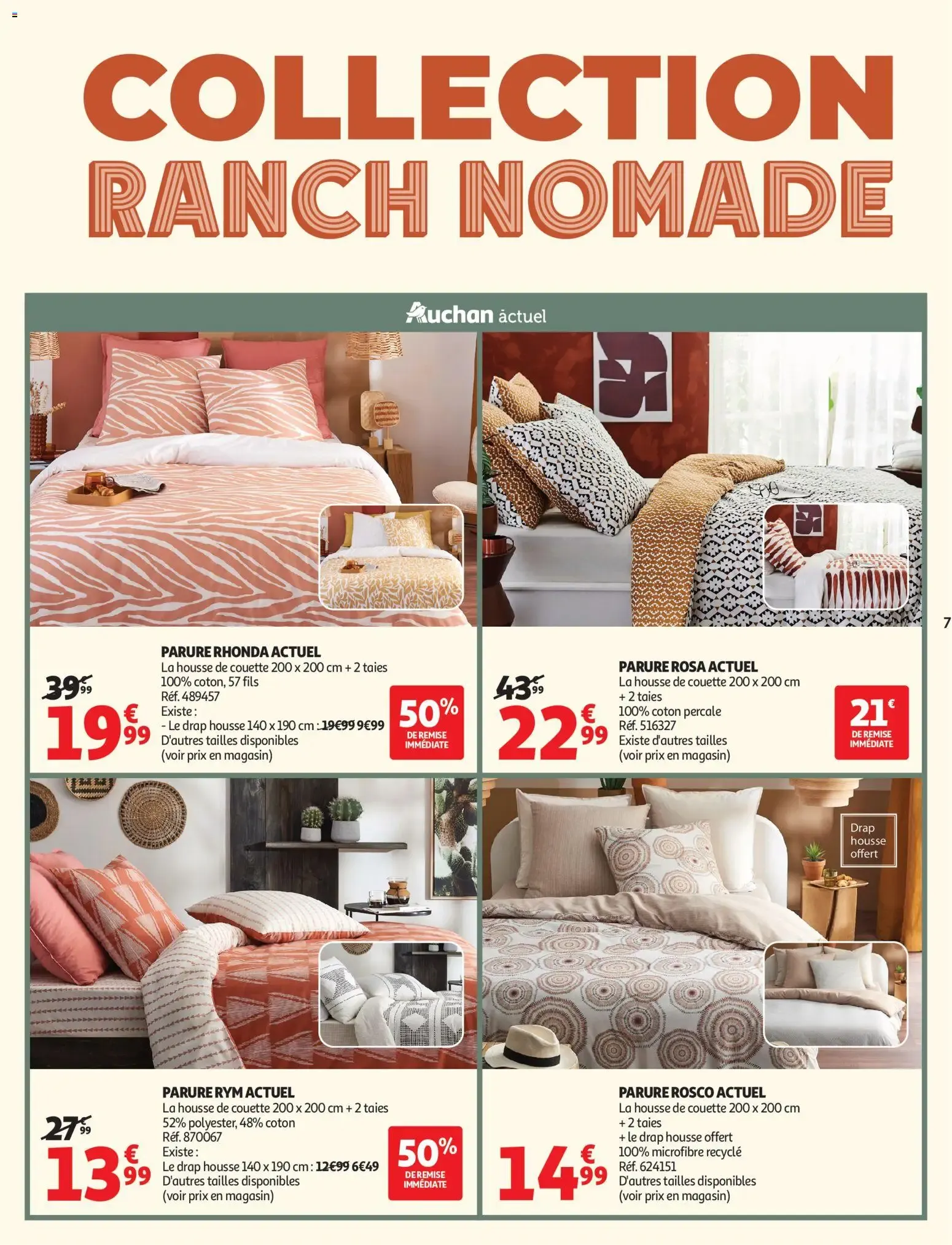 Auchan Linge de maison & déco à partir du 02/06/2026 - promo en ligne du 2 juin au 14 juin 2026 - Catalogue page 7