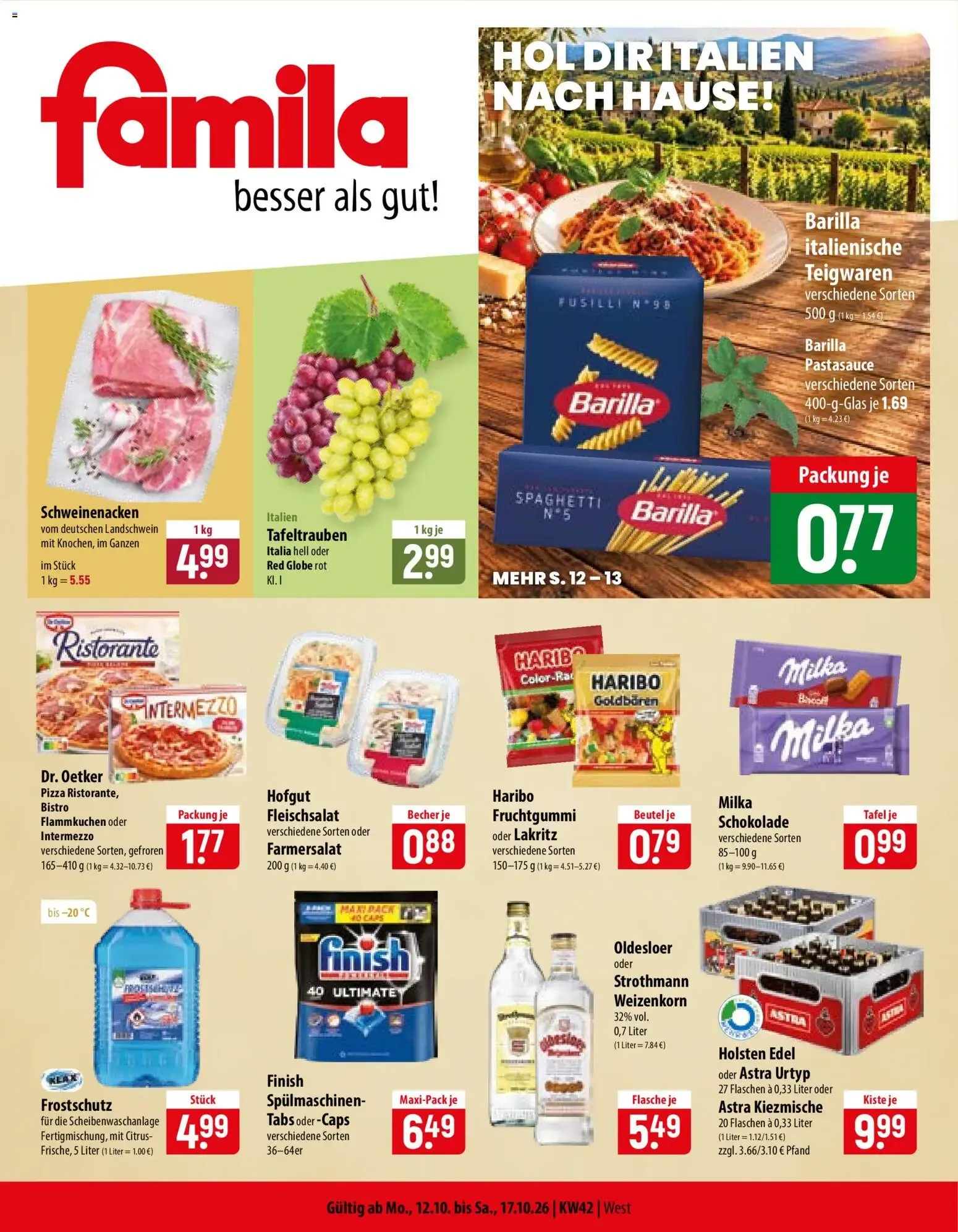 Famila Prospekt (ab 12.10.2026) zum Blättern von 12. Oktober bis 17. Oktober 2026 - Prospekt seite 1