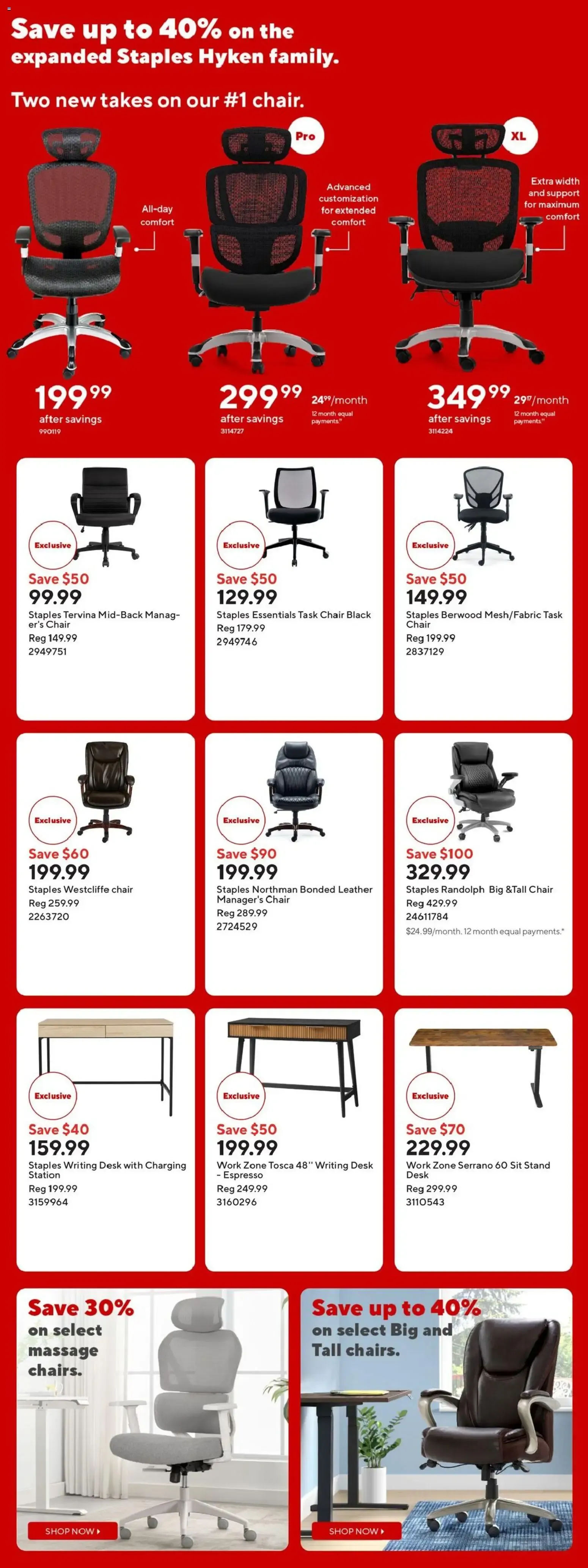Staples Semi-annual Big Chair + Desk Event from October 16 to October 29 2026 - flyer page 3