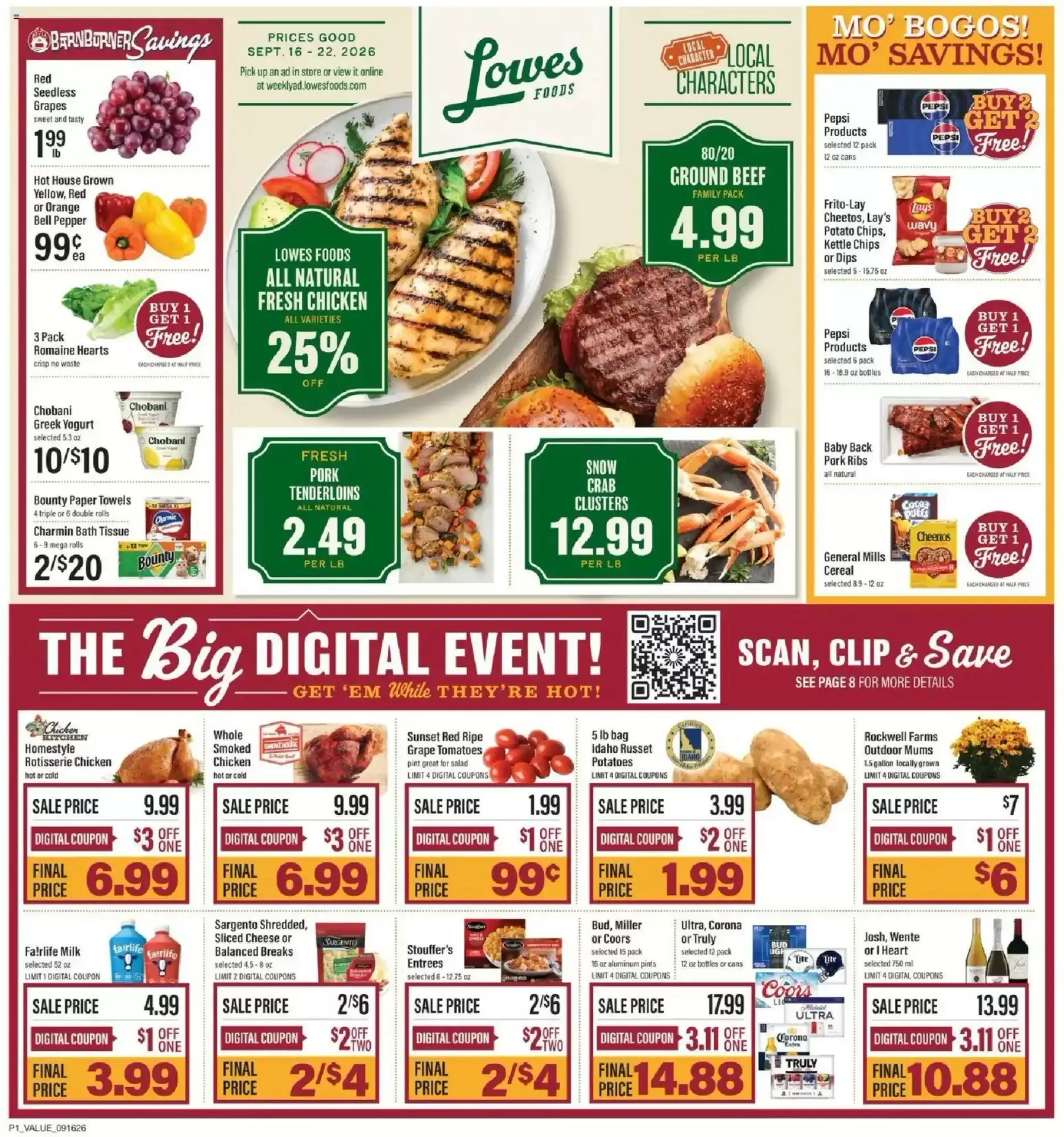 Weekly ad Lowes Foods weekly ad week 38 from September 16 to September 22 2026 - Page 1