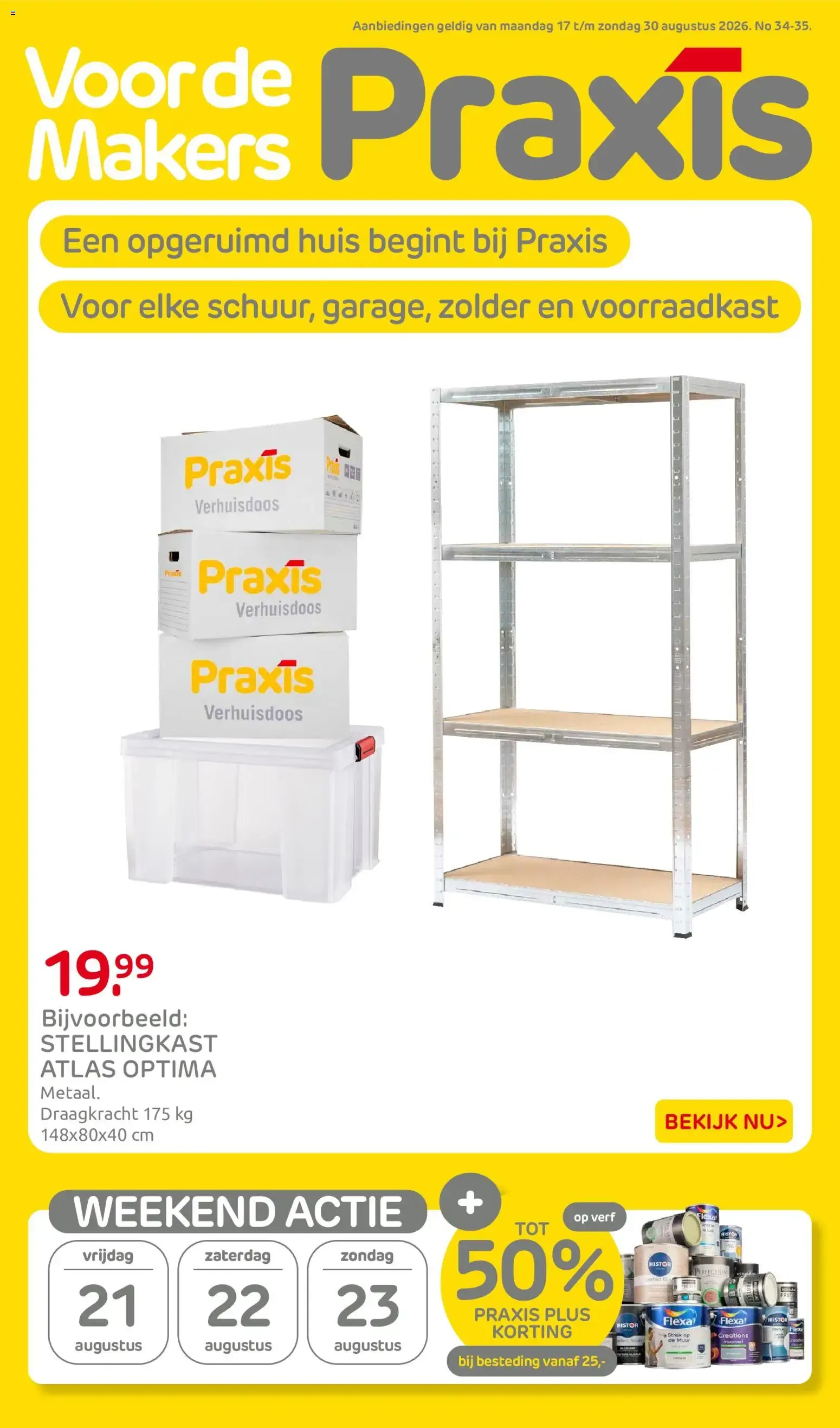 Voor de Makers Praxis van 17 augustus tot 30 augustus 2026 - Folder pagina 1