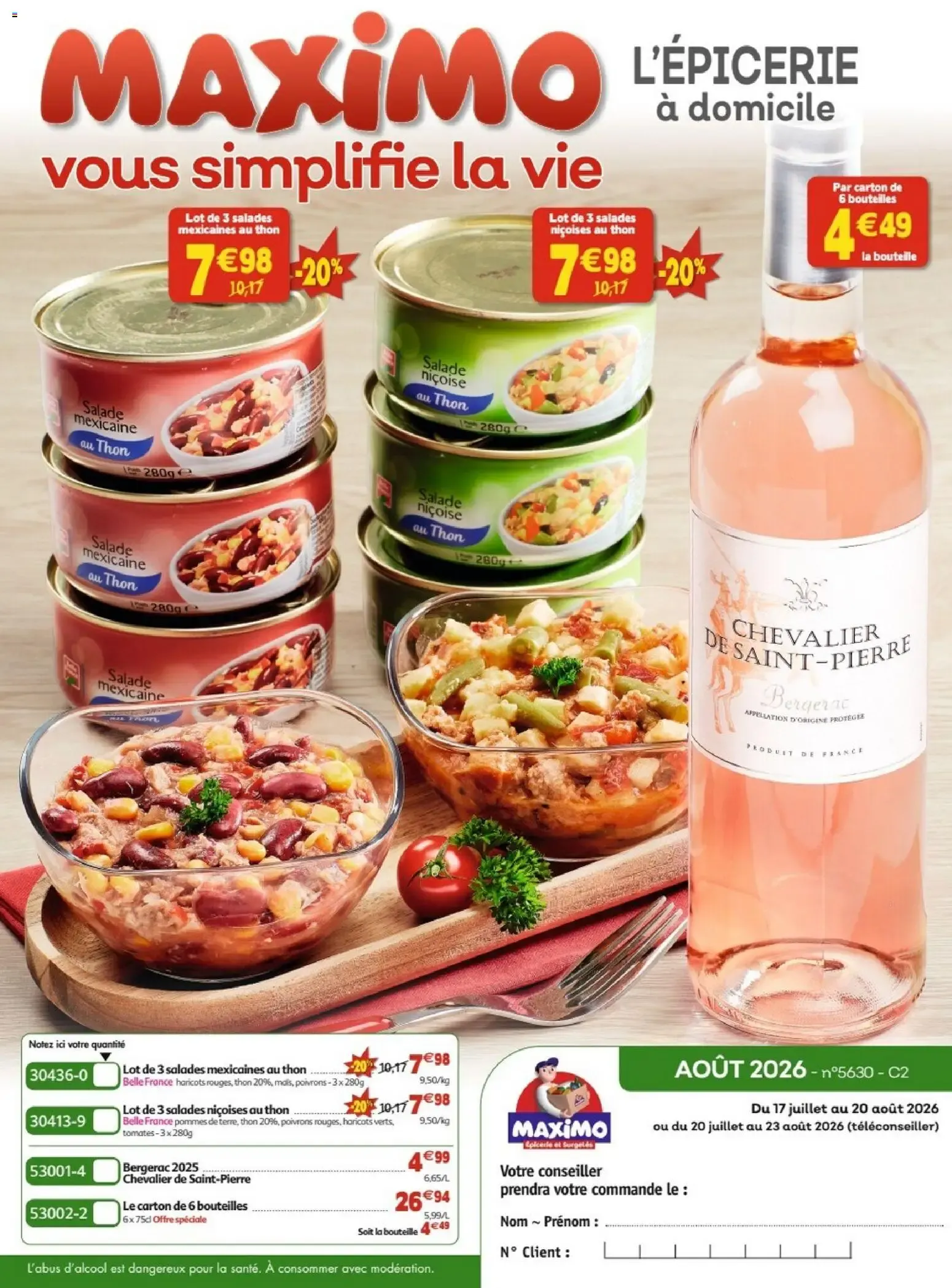 Maximo L'ÉPICERIE à domicile - Août 2026