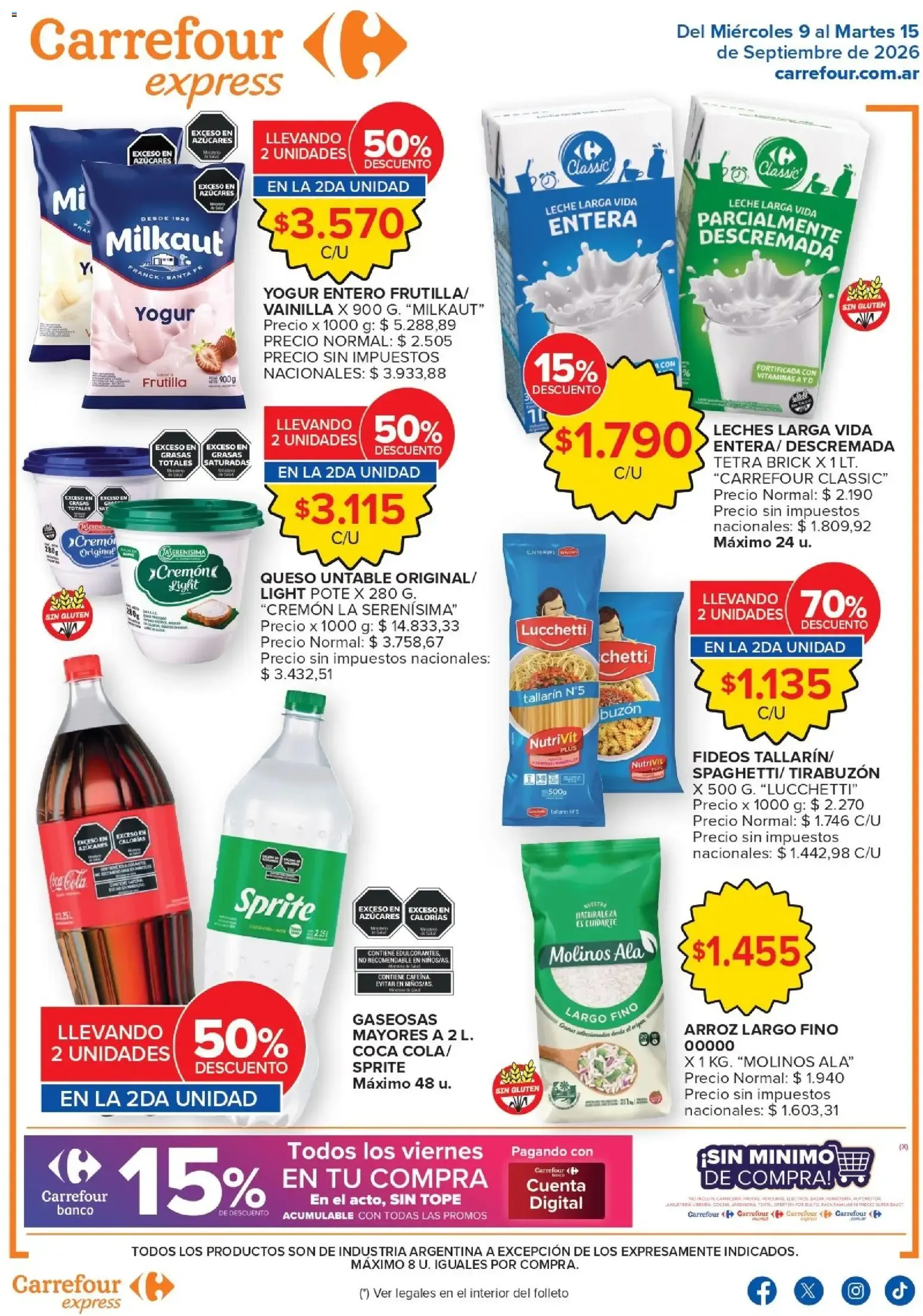 Ofertas de Carrefour - Carrefour Express ofertas || del 09/09/2026 - 15/09/2026 || Promociones 9 de septiembre al 15 de septiembre 2026 - Página 1 del catálogo