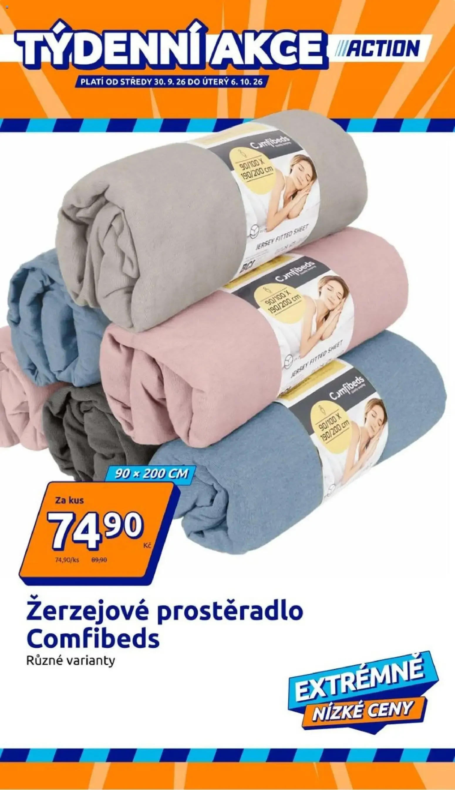 TÝDENNÍ AKCE ACTION - Žerzejové prostěradlo Comfibeds - 30. září 6. října 2026 - Page 1