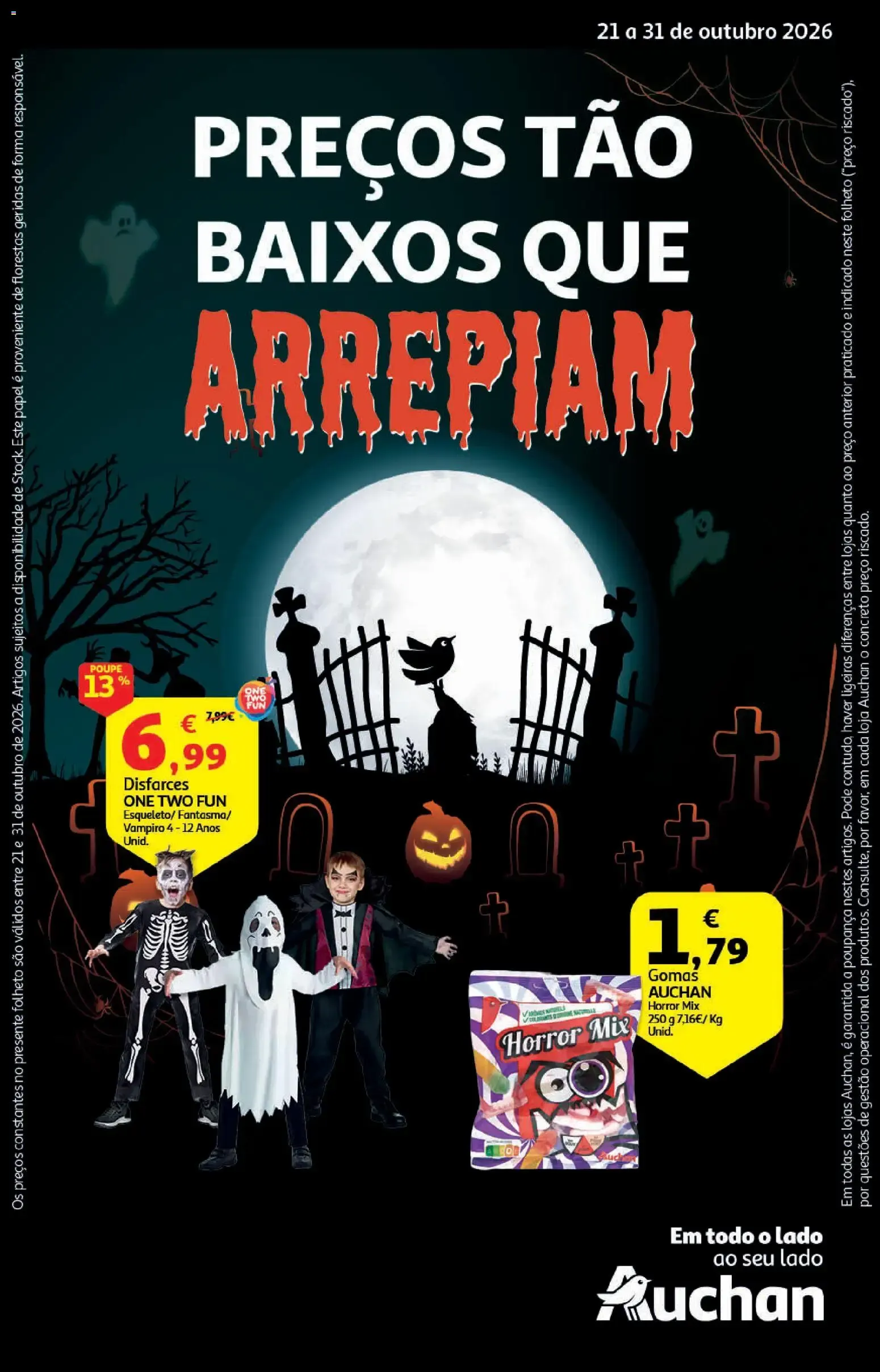 Folheto Auchan Halloween » de 21/10/2026 - 31/10/2026 de 21 de outubro até 31 de outubro 2026 - Pagina 1