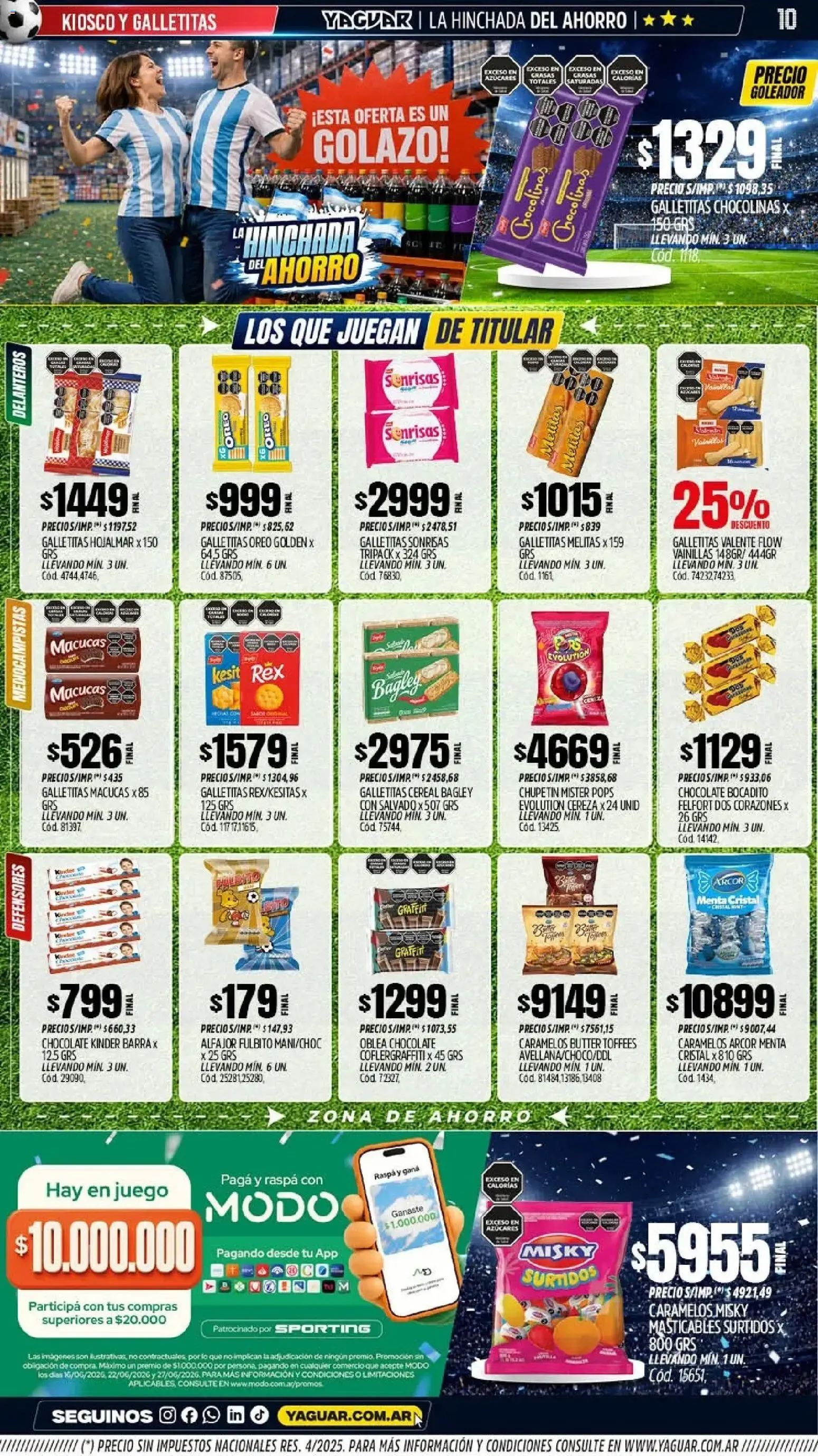 Ofertas de Mayorista Yaguar - La Hinchada del Ahorro 15 de junio al 20 de junio 2026 - Página 10 del catálogo